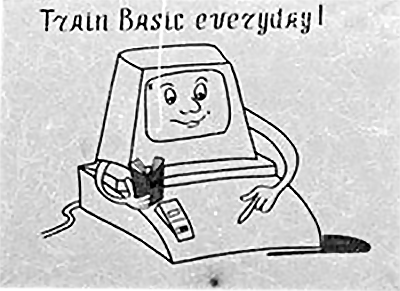 A pro-BASIC sign, as seen in a Russian school computer lab in the mid-1980s (Wikipedia)