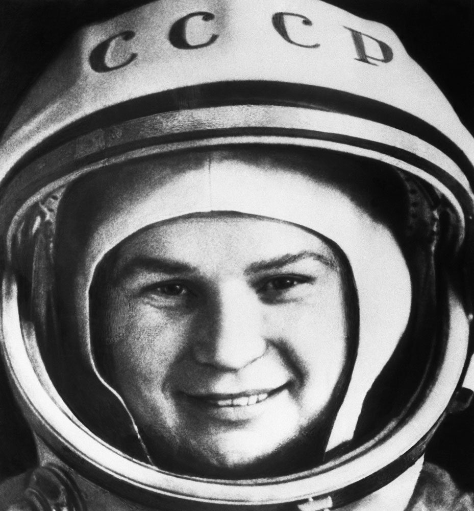 Astronaut Valentina Tereshkova, the first woman sent into space, in Moscow, on June 16, 1963.