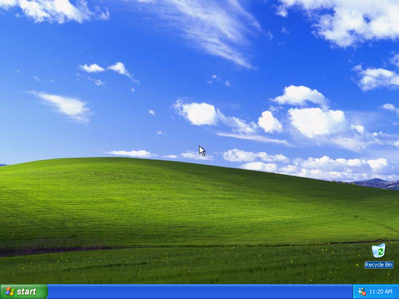 default windows xp desktop