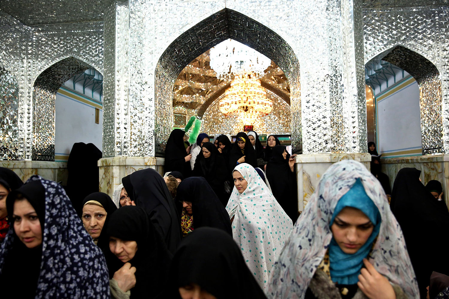 Apr. 3, 2014. Iranian women gather at the shrine of the Shiite Saint Imam Abdulazim, in Shahr-e-Ray, south of Tehran, Iran, on the occasion of the death anniversary of  Fatima, the daughter of Islam's Prophet Muhammad.