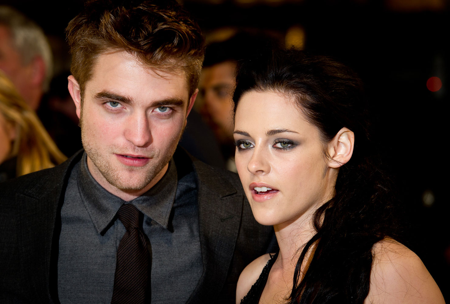 Robert Pattinson, Kristen Stewart attend the UK premiere of The Twilight Saga: Breaking Dawn Part 1 at Westfield Stratford City on Nov. 16, 2011 in London. (Ian Gavan—Getty Images)