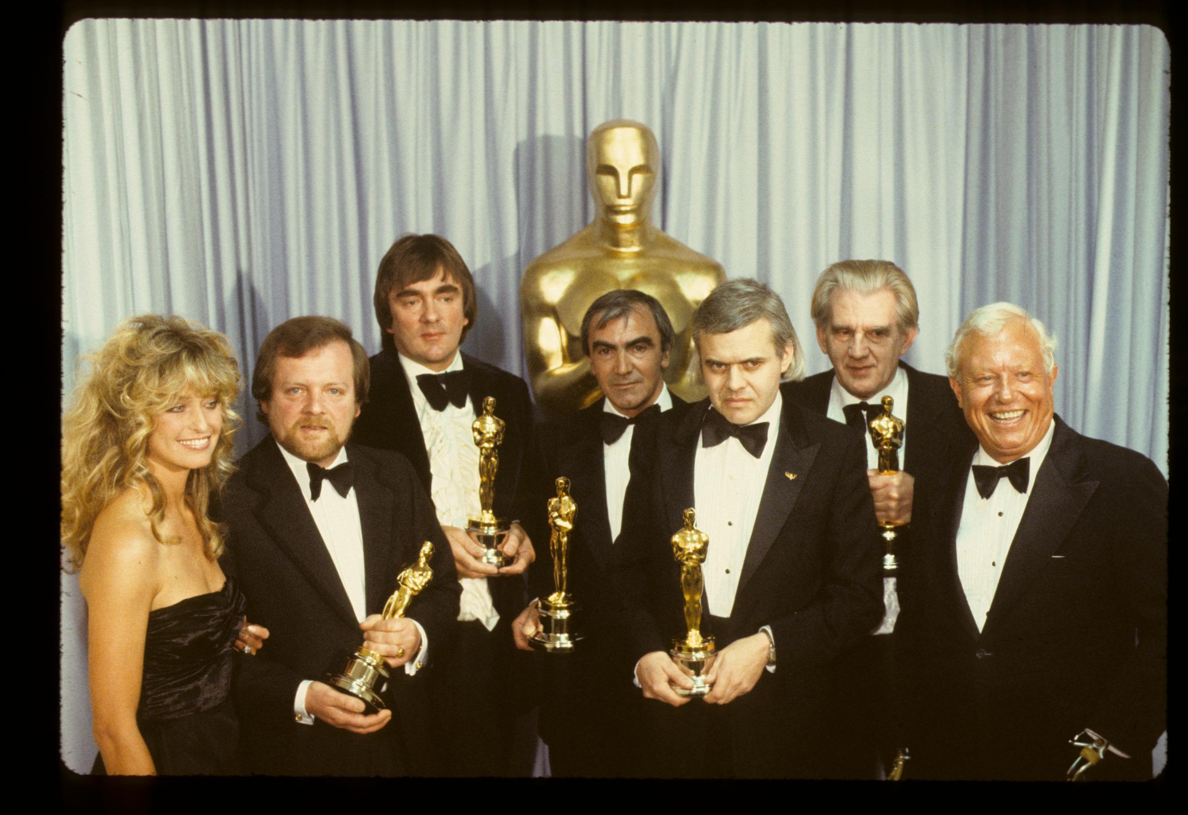 FARRAH FAWCETT AND HAROLD RUSSELL WITH BEST VISUAL EFFECTS WINNERS