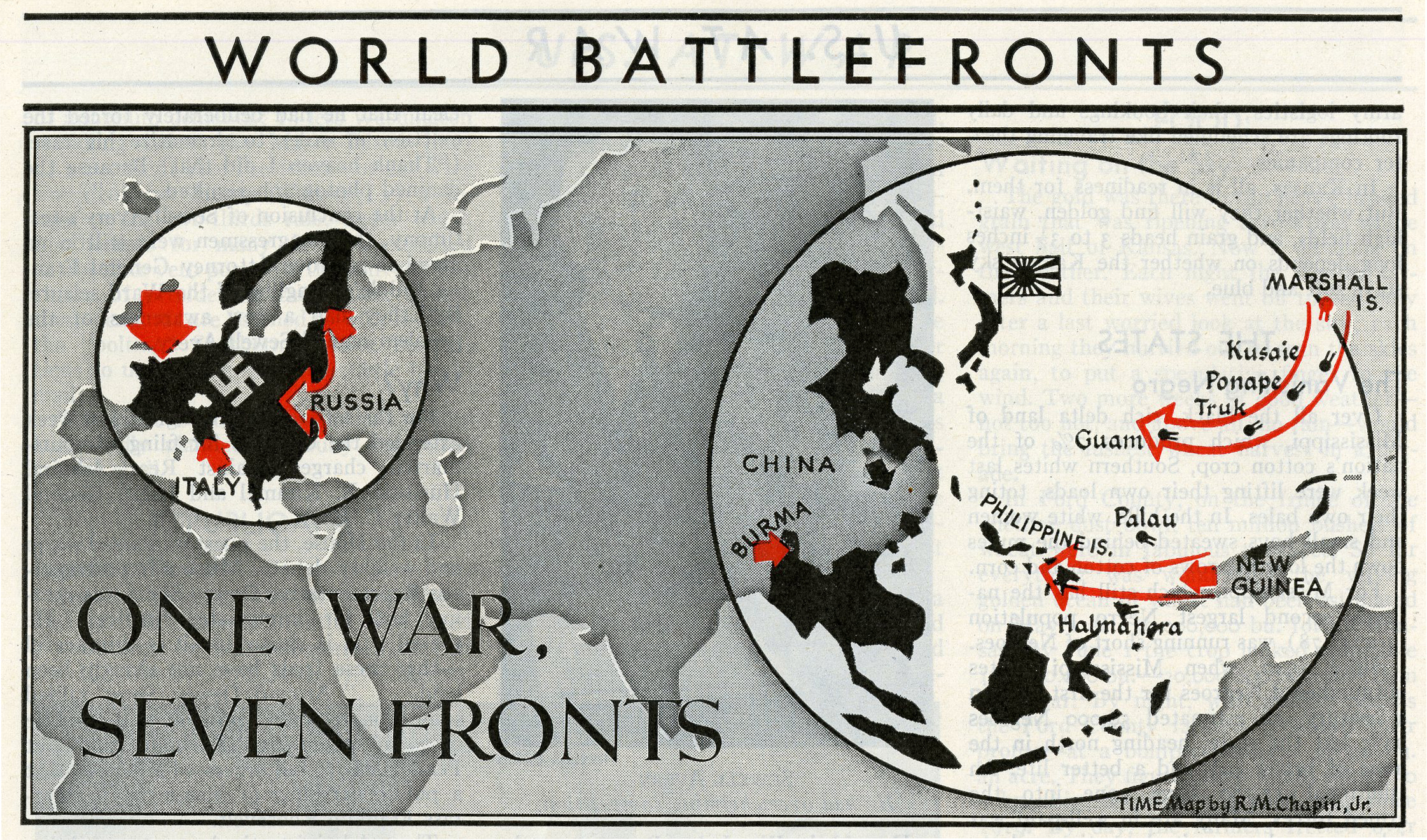 WWII Maps from TIME Magazine, June 1944