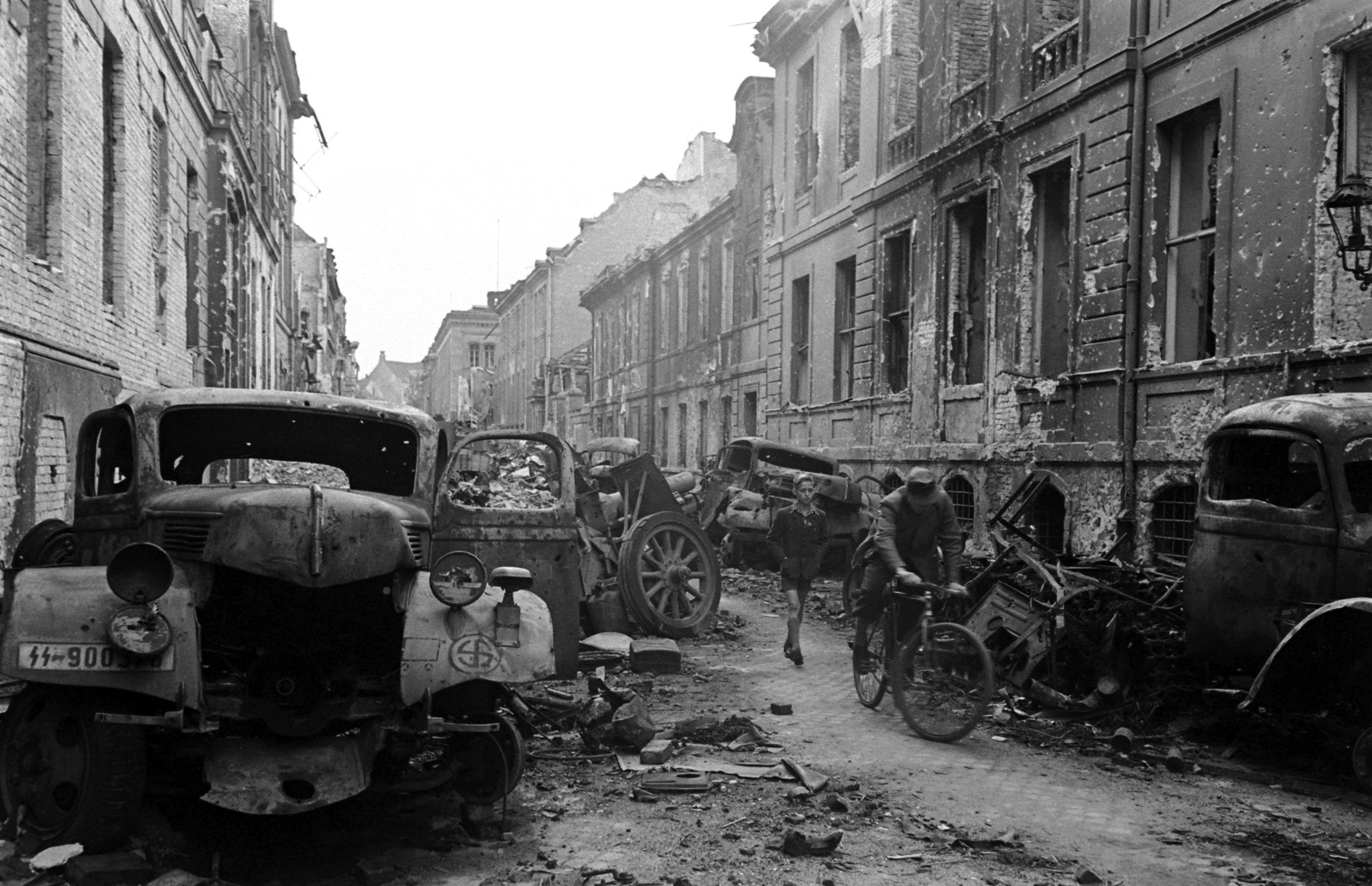 Oberwallstrasse, in central Berlin, saw some of the most vicious fighting between German and Soviet troops in the spring of 1945.