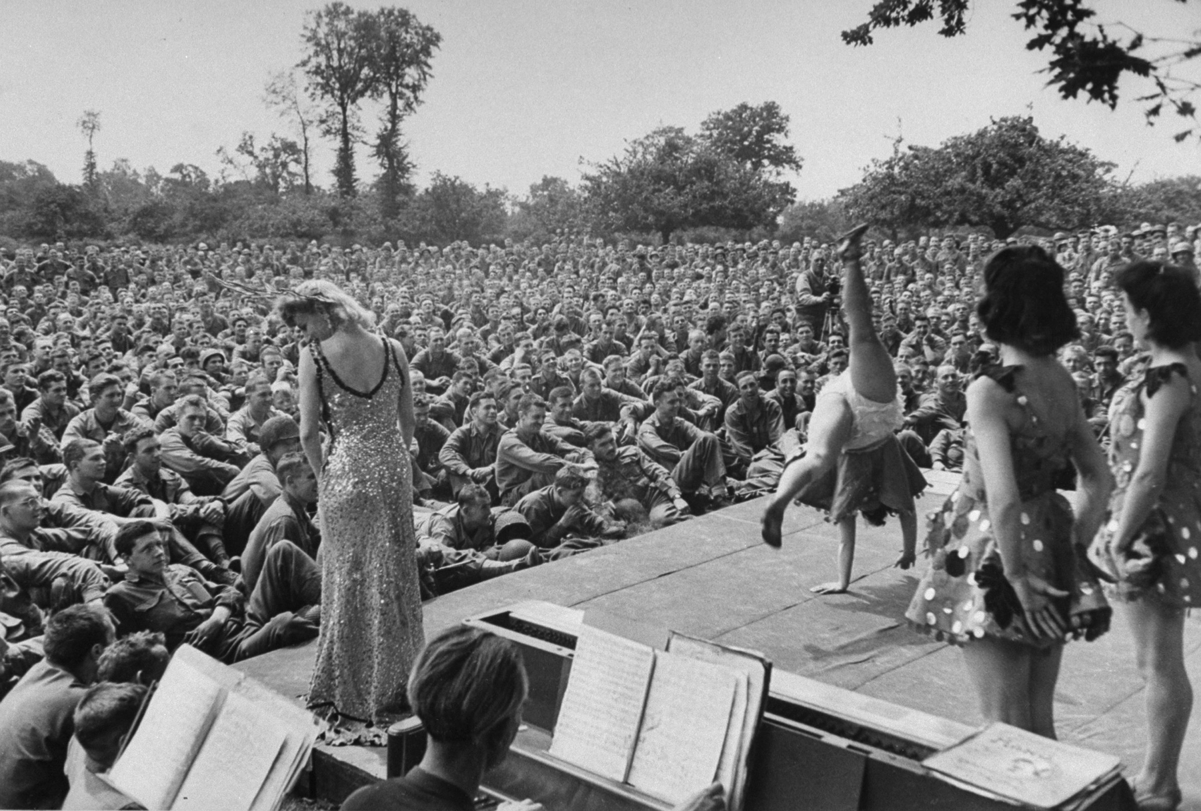 Show for the Troops After D-Day, 1944