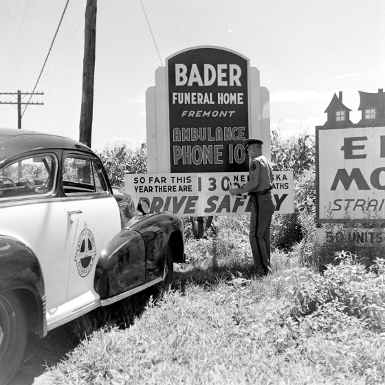 Scene along Route 30, USA, 1948.