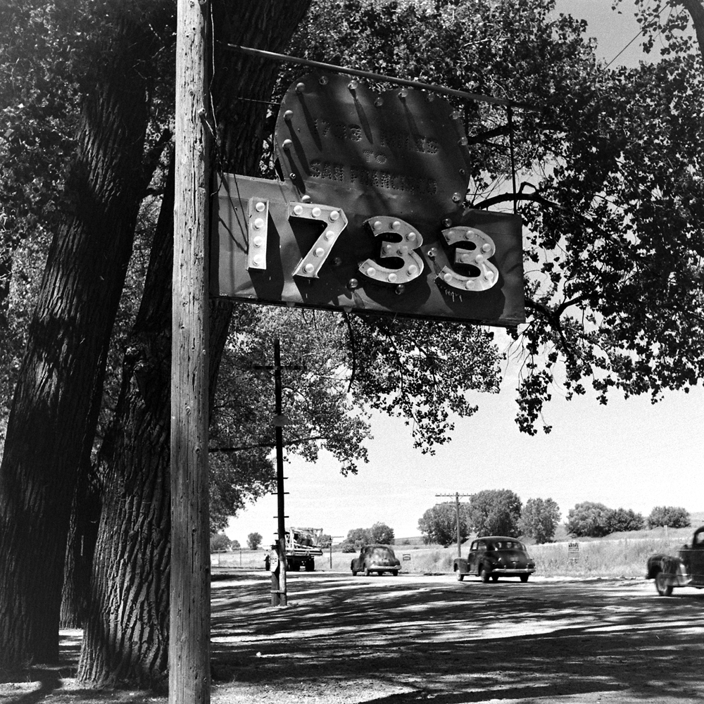 The 1733 Dance Hall -- reportedly 1,733 miles from both Boston and San Francisco -- in Kearney, Neb., 1948.