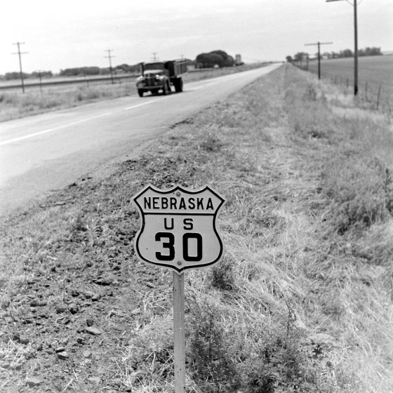 Scene along Route 30, Nebraska, USA, 1948.