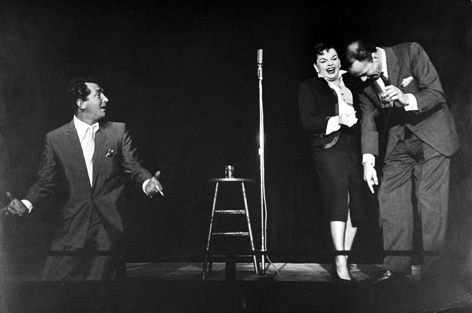 Dean Martin, Judy Garland and Frank Sinatra, 1958.