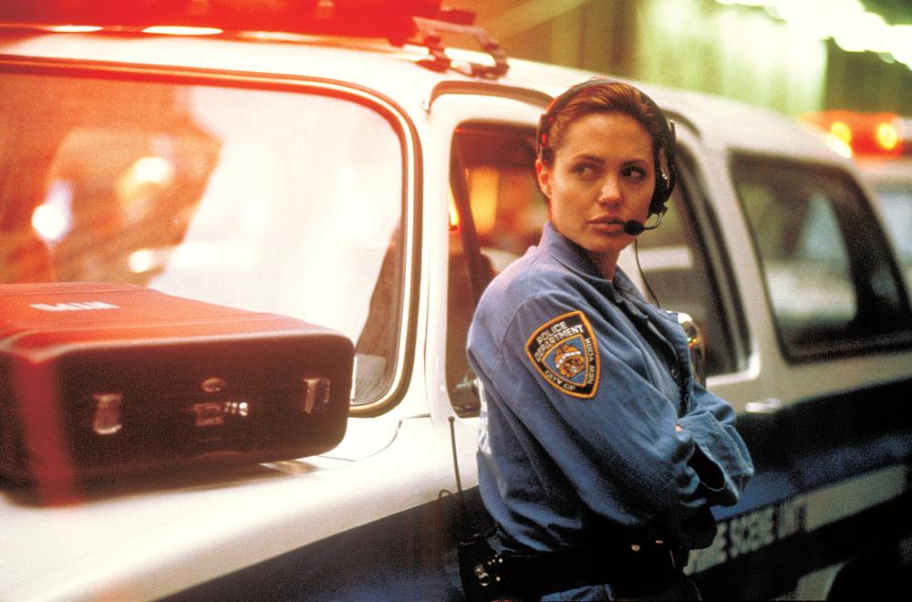 Starring opposite Denzel Washington, Jolie played a police officer named Amelia Donaghy in the 1999 thriller The Bone Collector.