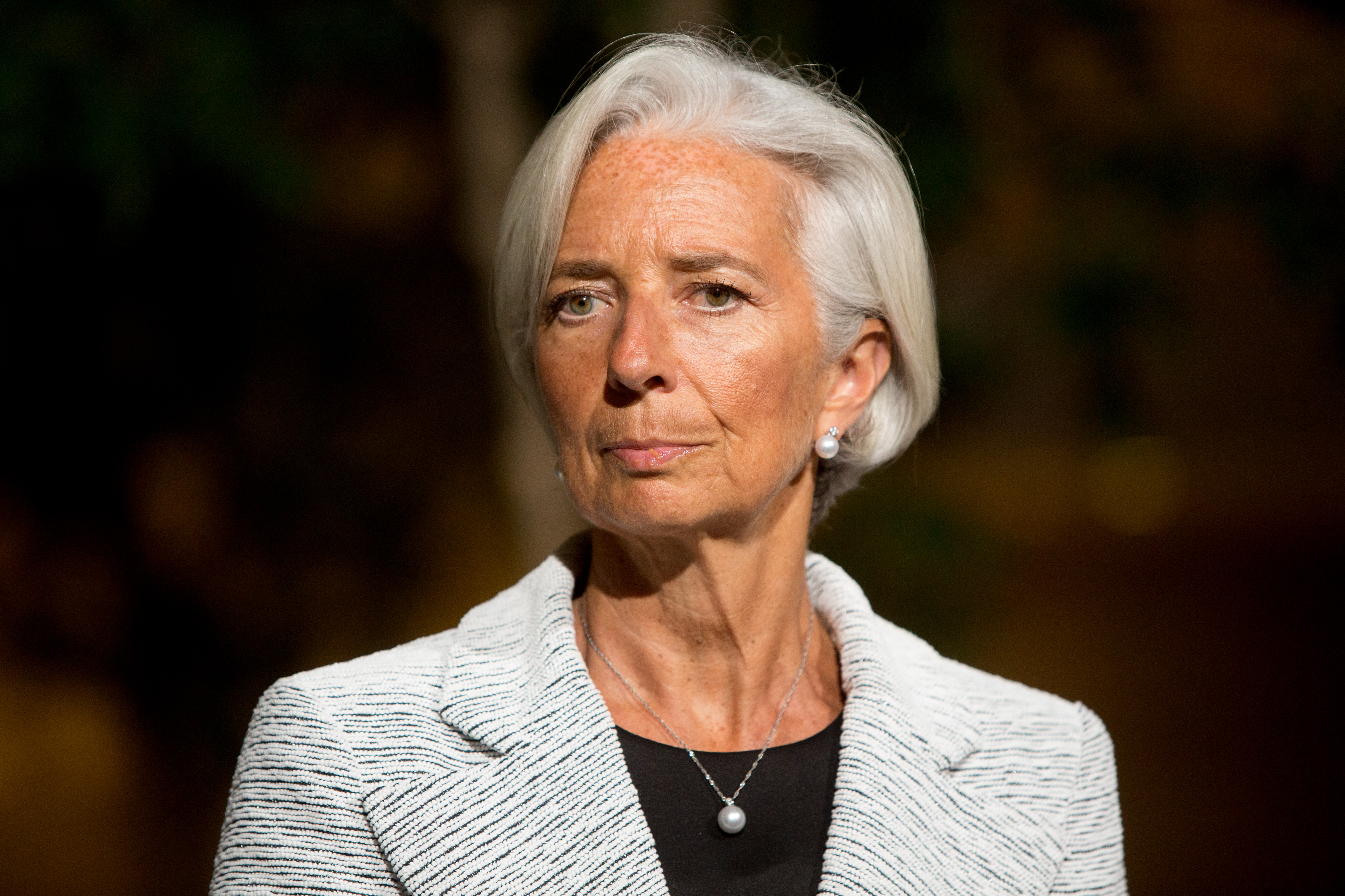 Christine Lagarde at IMF headquarters in Washington D.C., in April 2014. (Allison Shelley—Getty Images)
