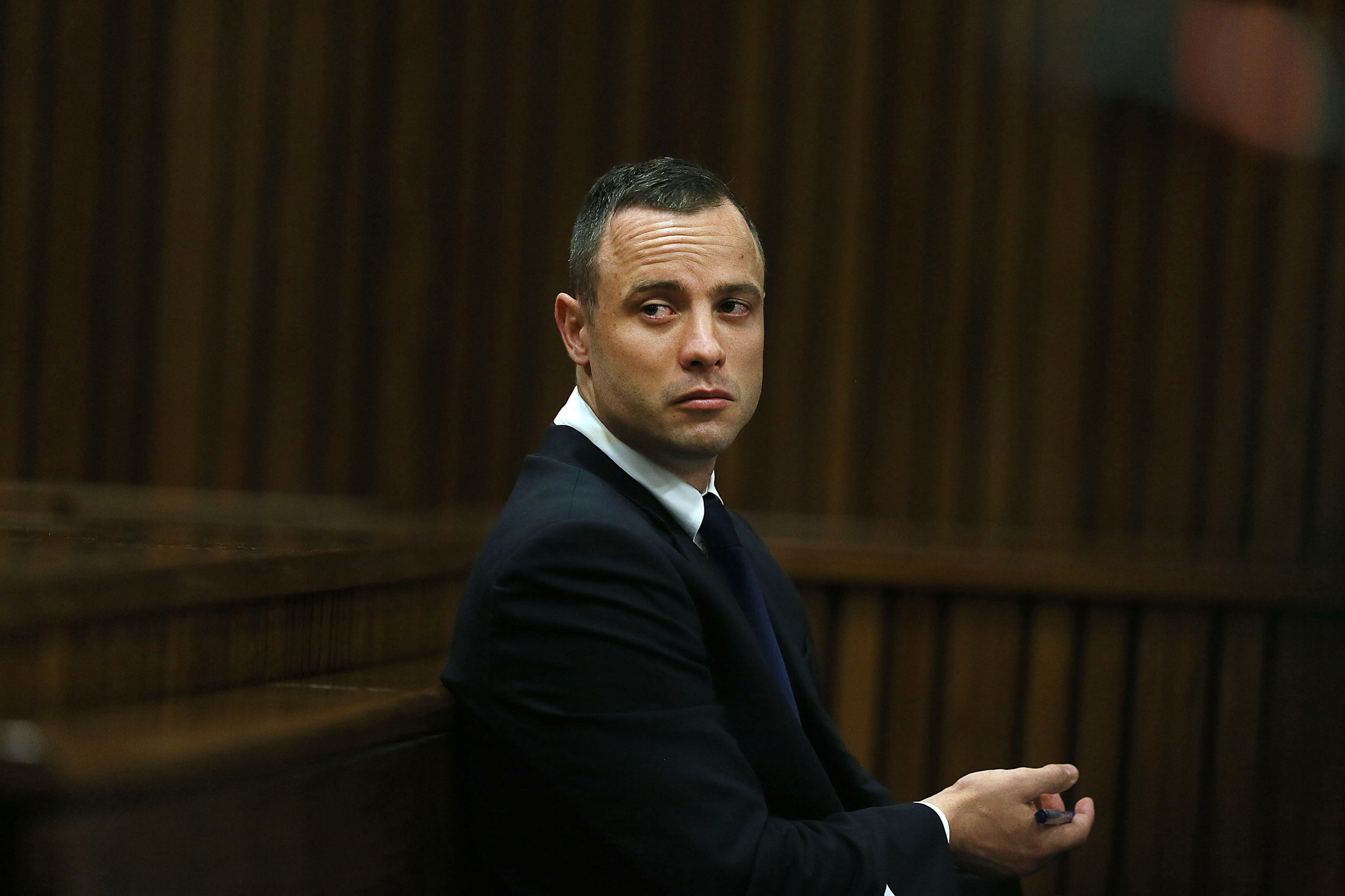 Oscar Pistorius in the Pretoria High Court on May 6, 2014, in Pretoria, South Africa. (Alon Skuy—The Times/Gallo Images/Getty Images)
