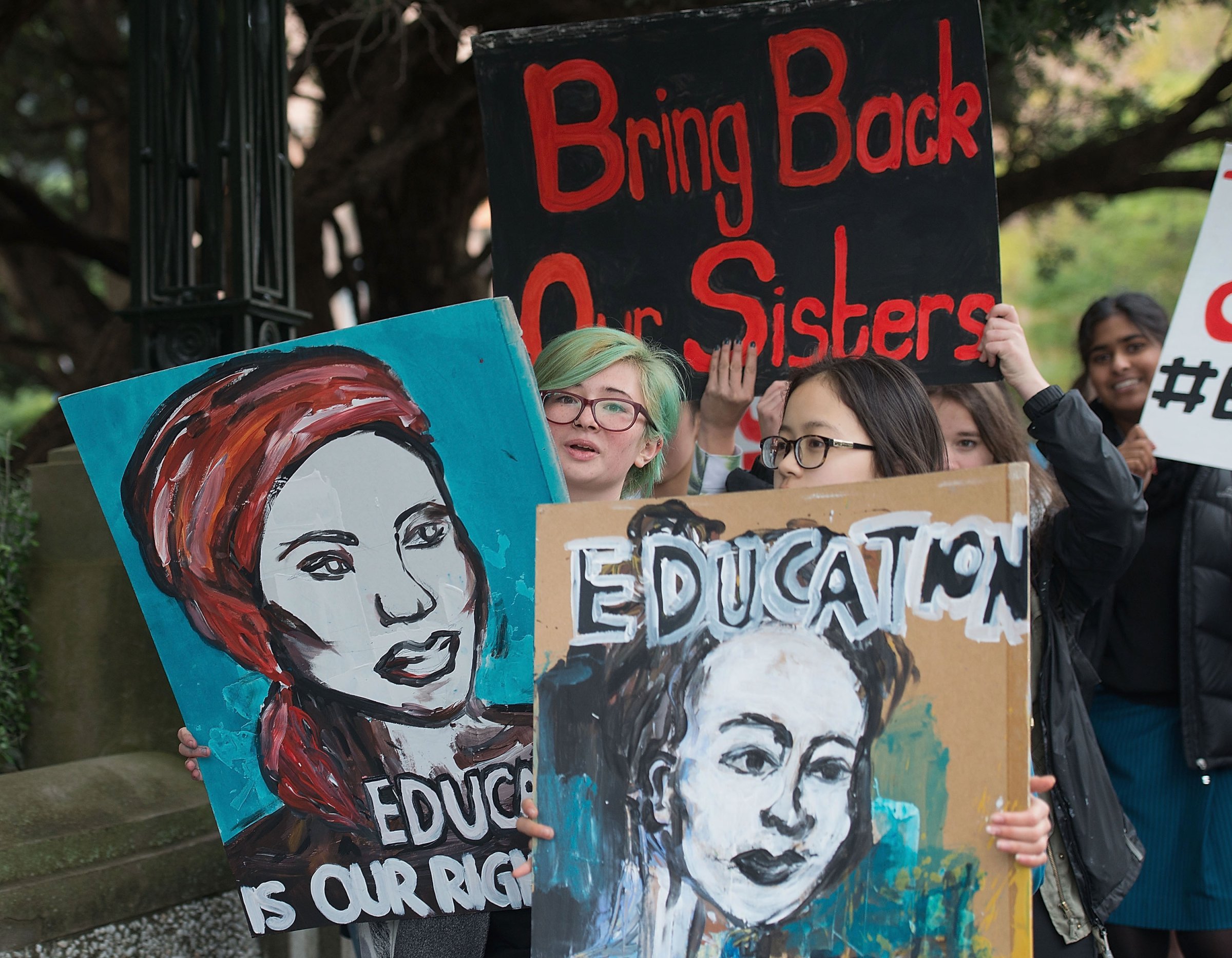 Protest Against Abduction Of Nigerian Schoolgirls In Wellington