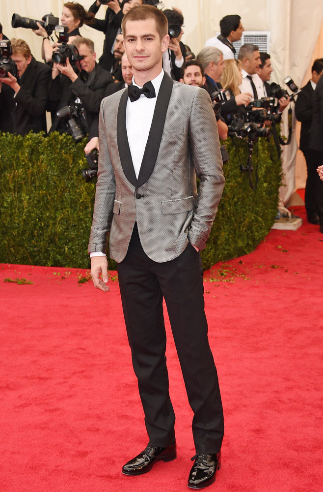 Andrew Garfield attends The Metropolitan Museum of Art's Costume Institute benefit gala celebrating  Charles James: Beyond Fashion  on May 5, 2014, in New York City.
