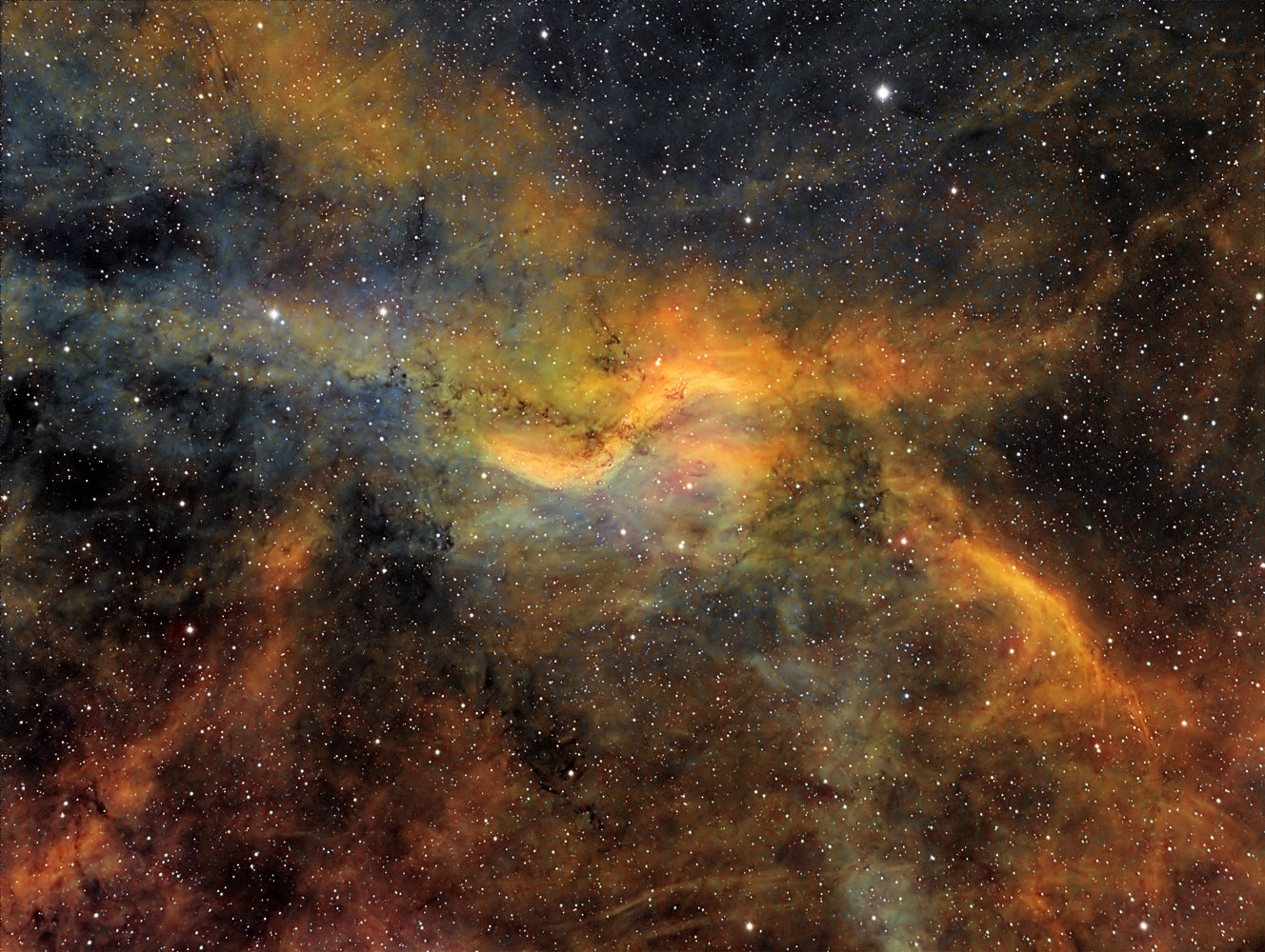 Propeller Nebula in Cygnus, also known as DWB111, on May 1, 2014.