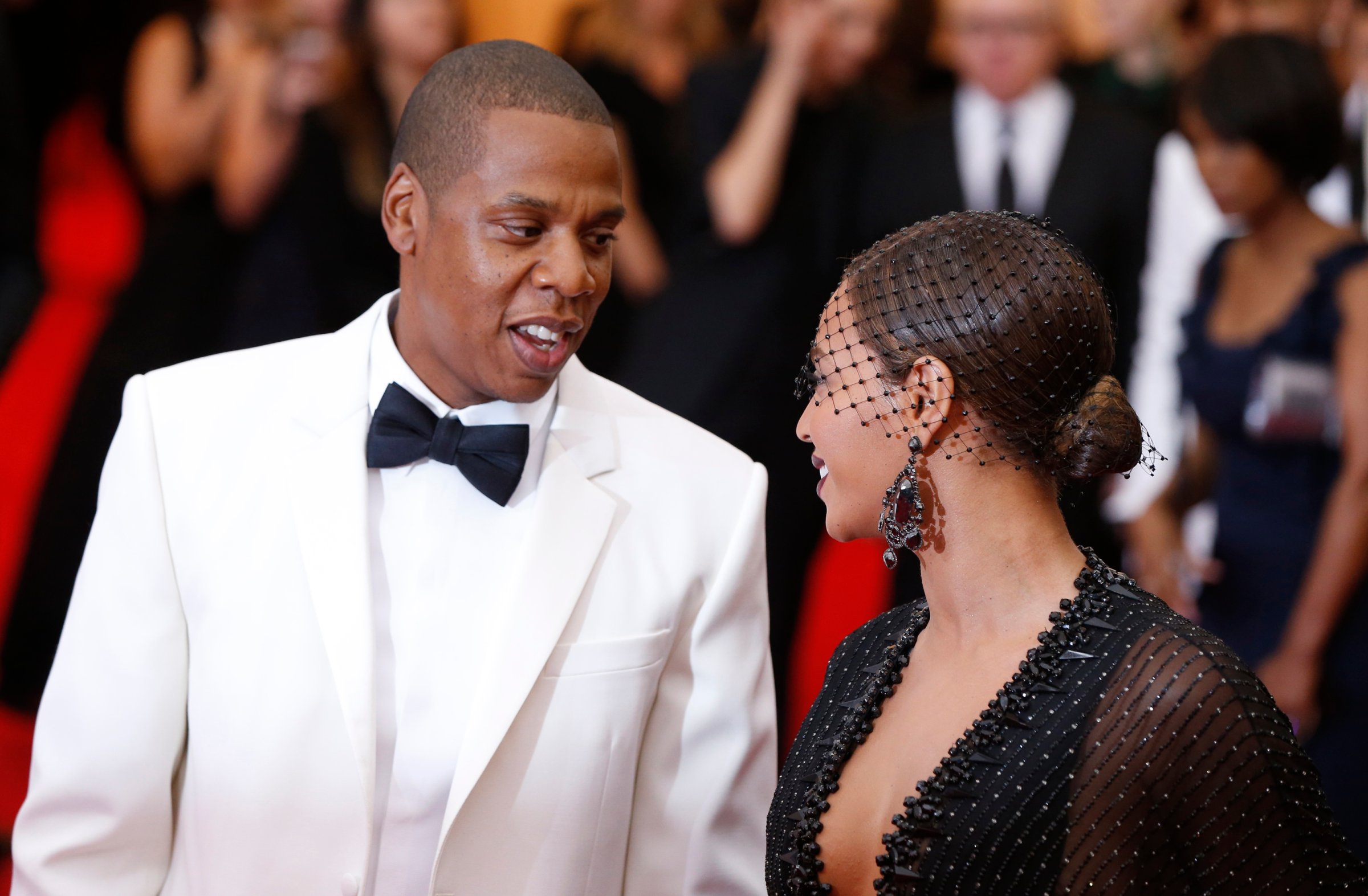 Jay Z and Beyonce Knowles arrive at the Metropolitan Museum of Art Costume Institute Gala Benefit.