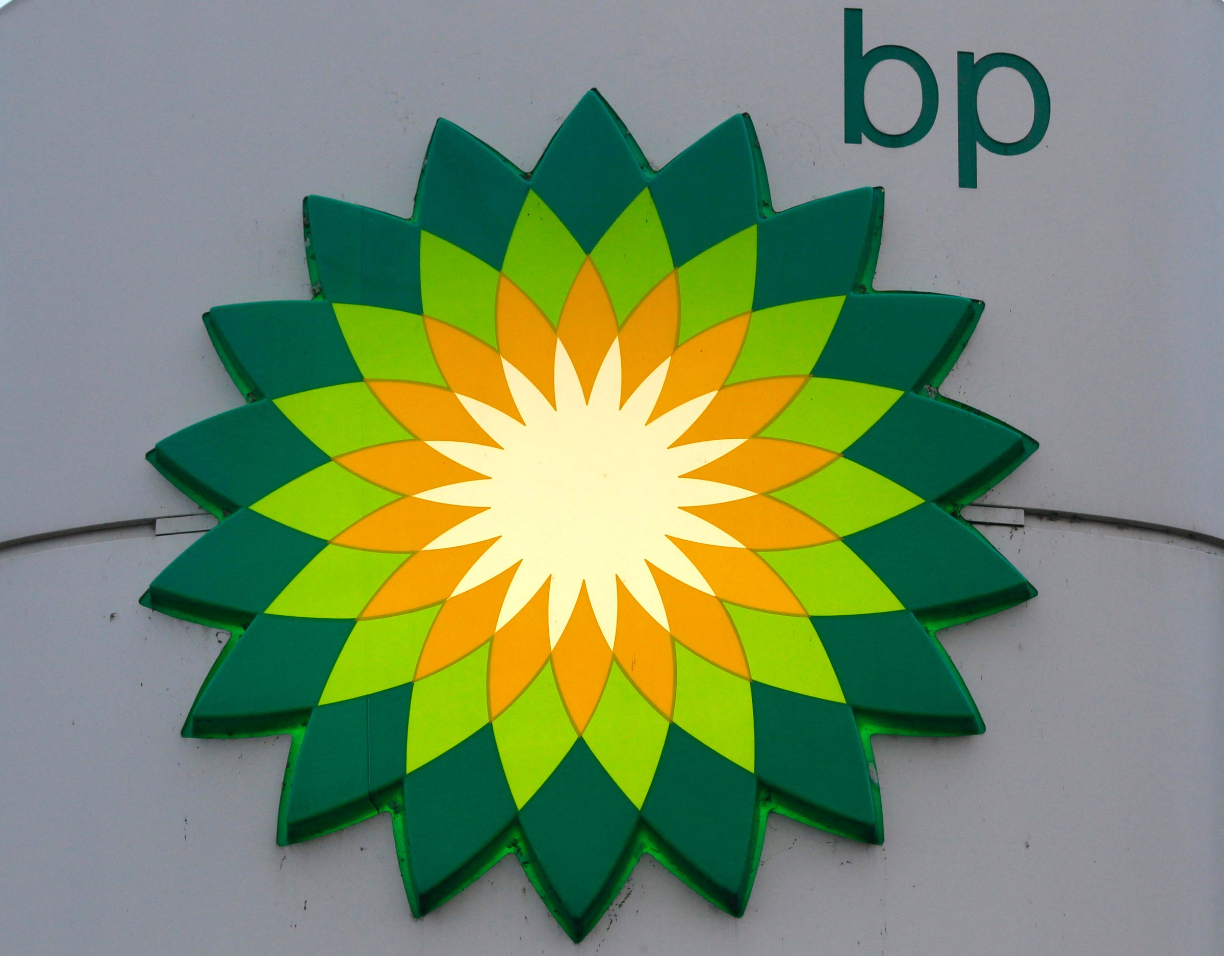 BP logo is seen at a fuel station of British oil company BP in St. Petersburg