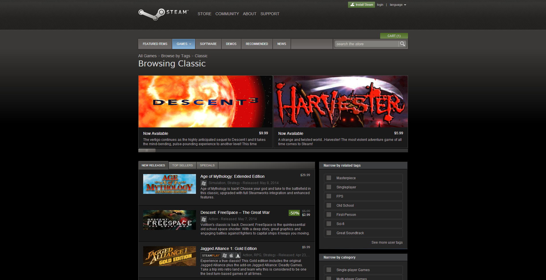 Classic games on Steam