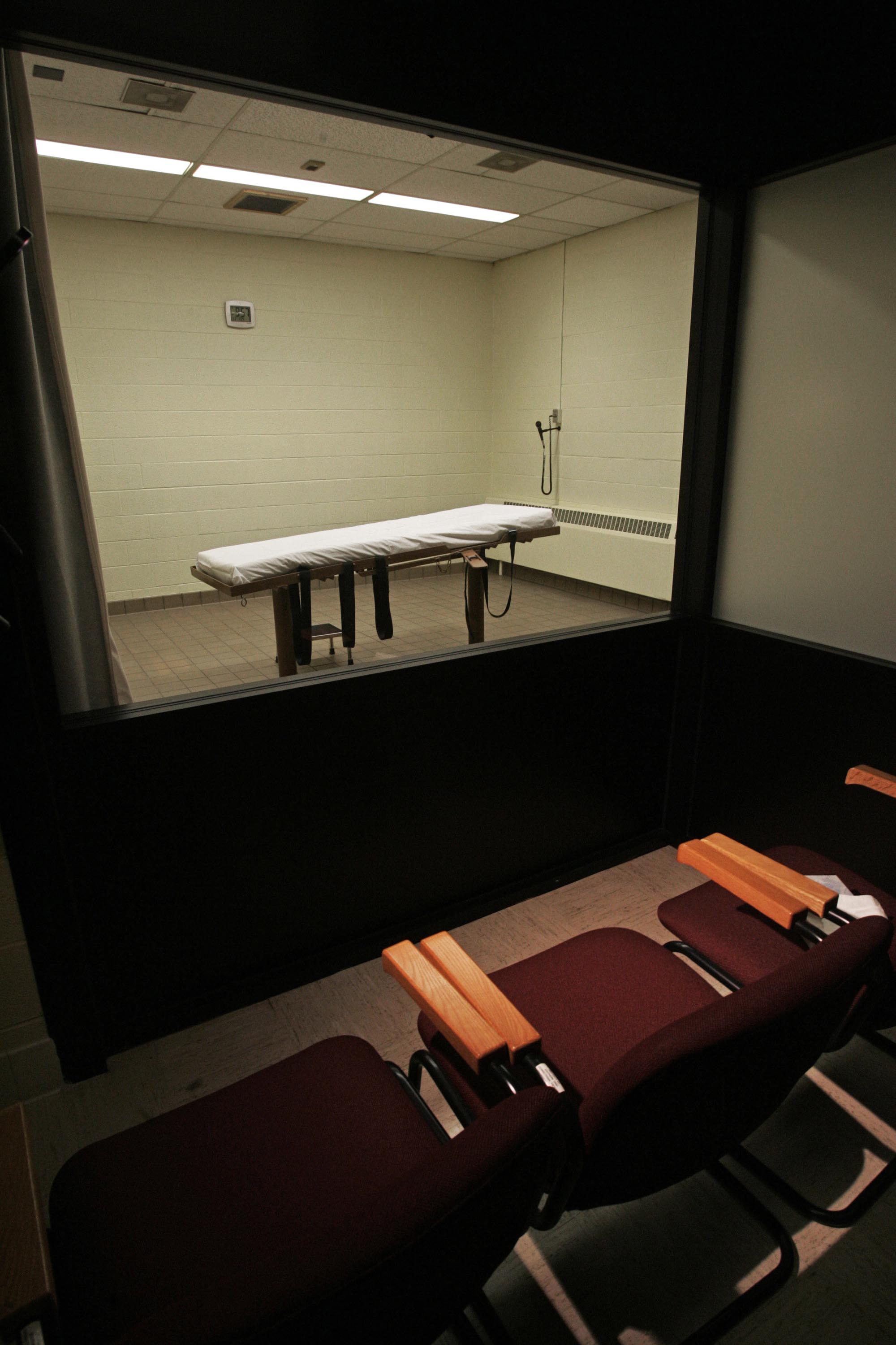 Final moments The viewing room at the Southern Ohio Correctional Facility looks onto the chamber where McGuire was executed 