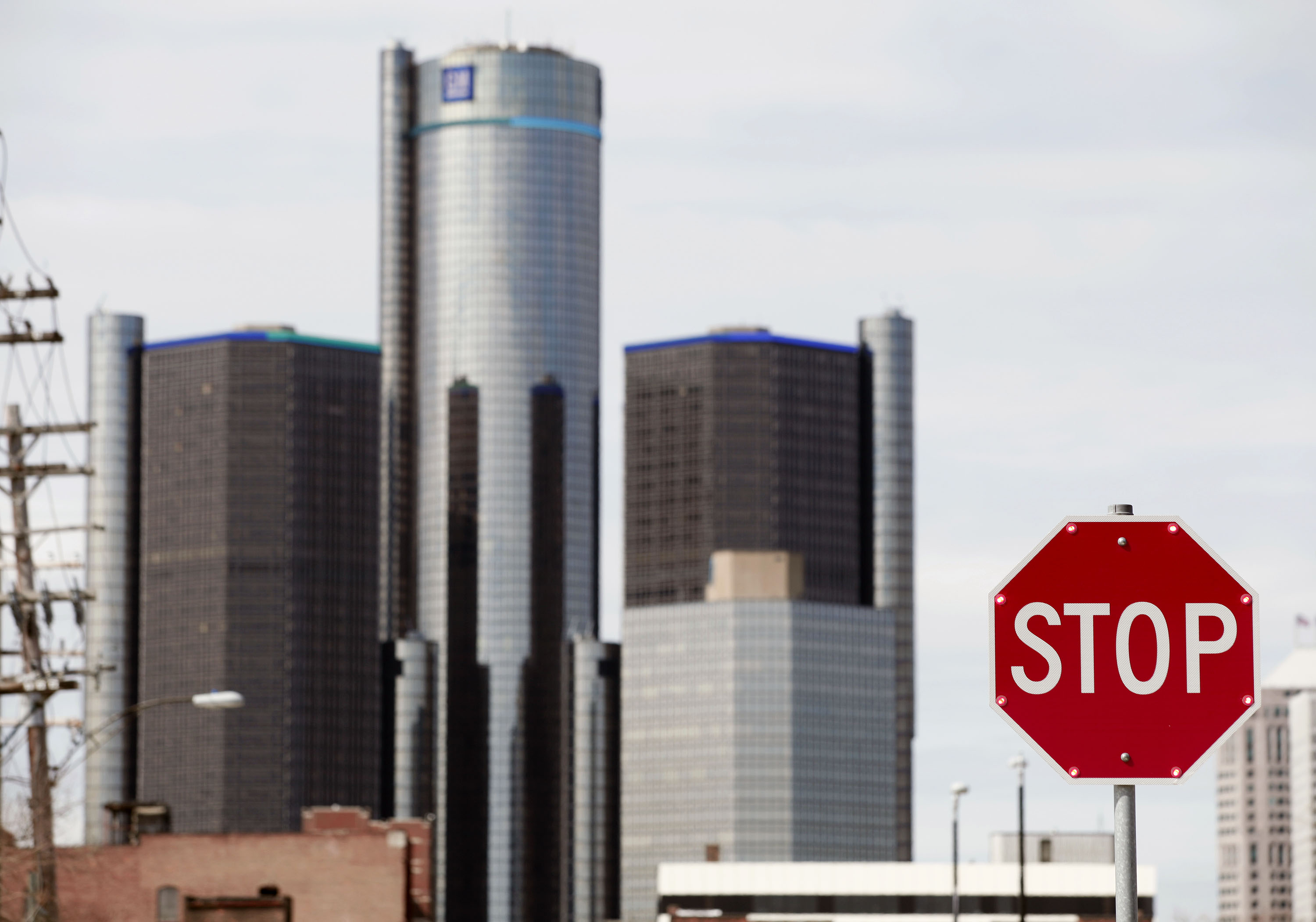 The General Motors world headquarters is shown April 24, 2014 in Detroit, Michigan. (Bill Pugliano&mdash;Getty Images)