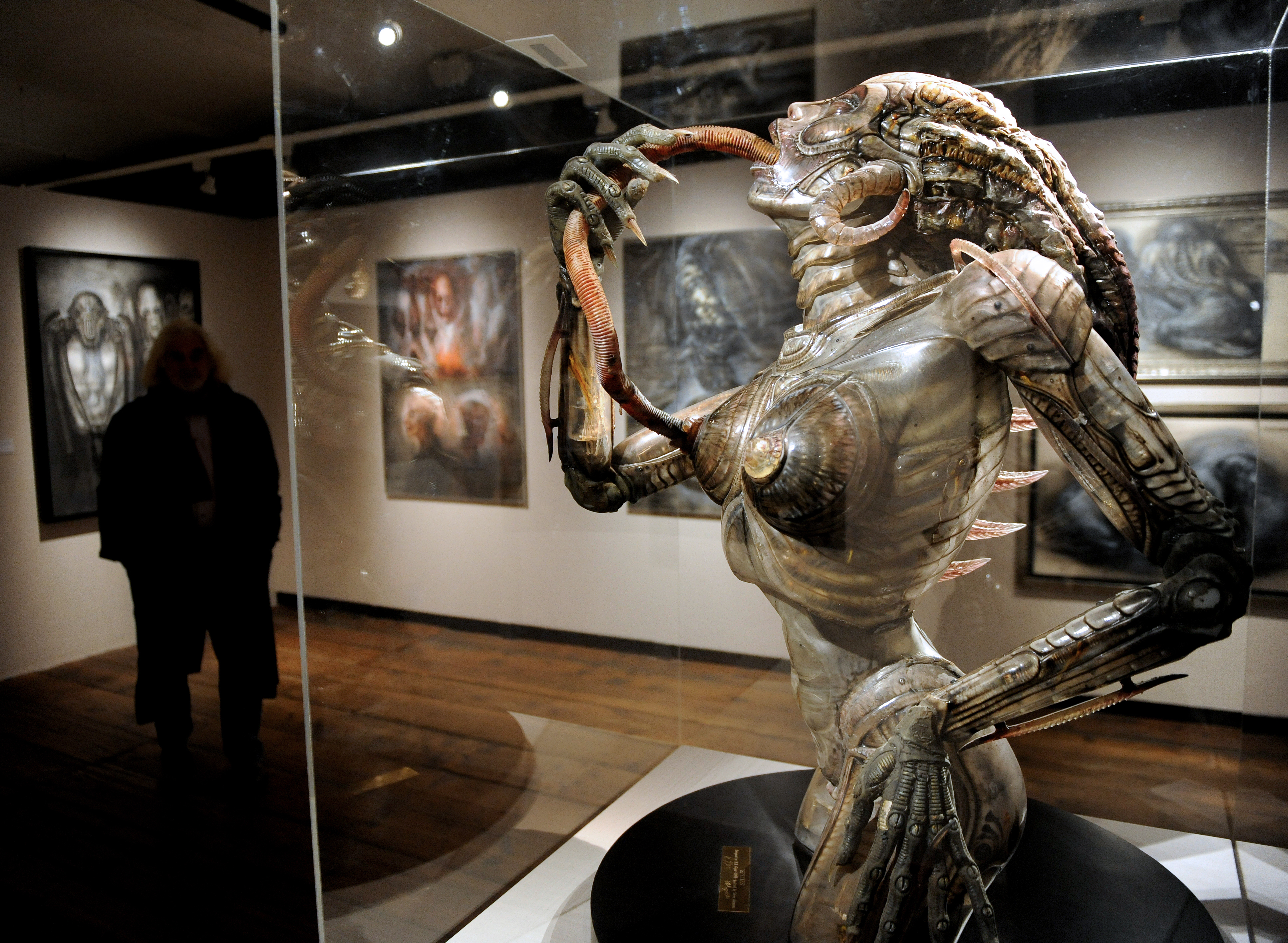 HR Giger's exhibition 'Traeume und Visionen' (Dreams and Visions) at the Kunsthaus Wien in Vienna on March 8, 2011.