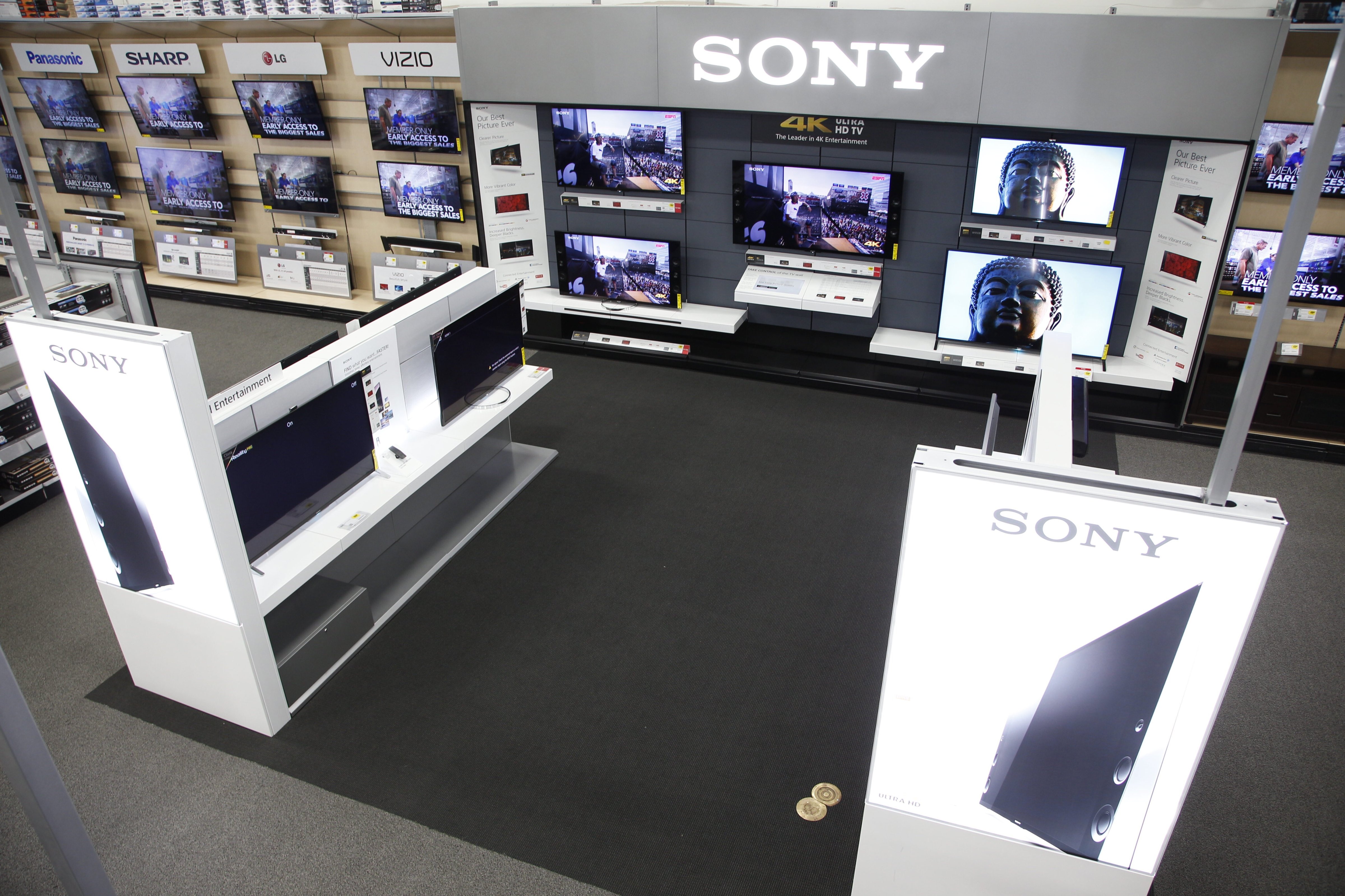 A "Sony Experience at Best Buy" store-within-the-store (Sony)
