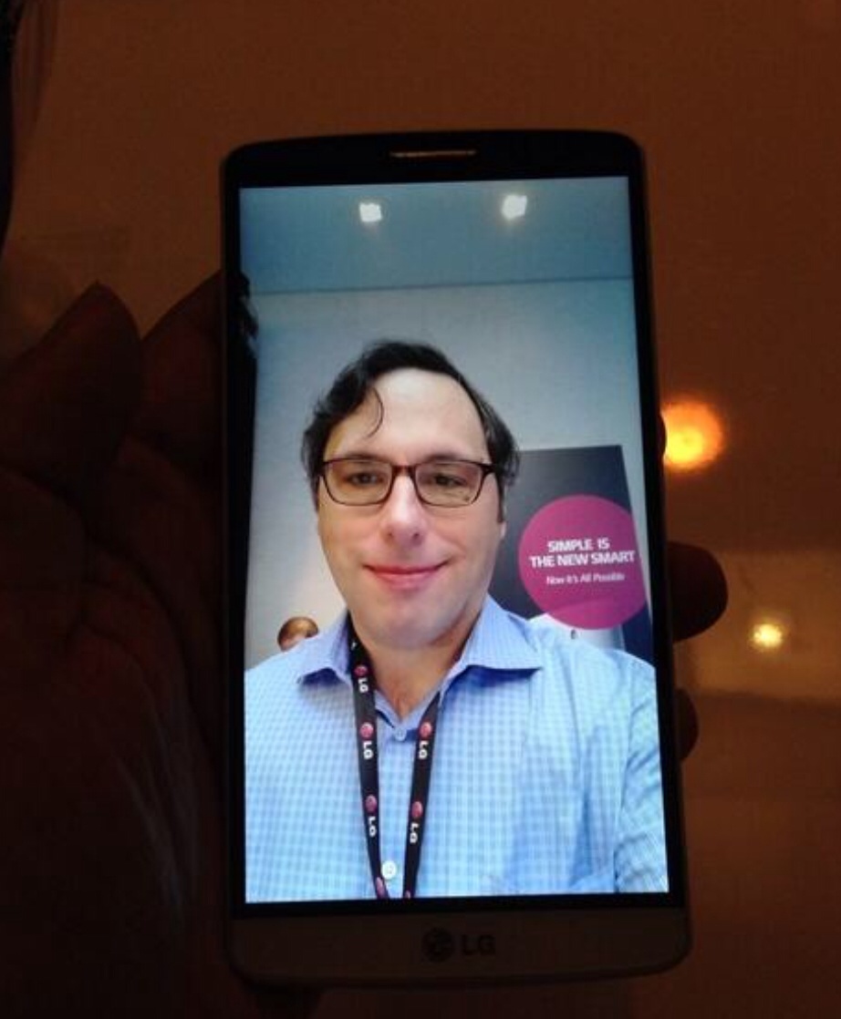A selfie I snapped of myself at LG's G3 launch event (Harry McCracken / TIME)