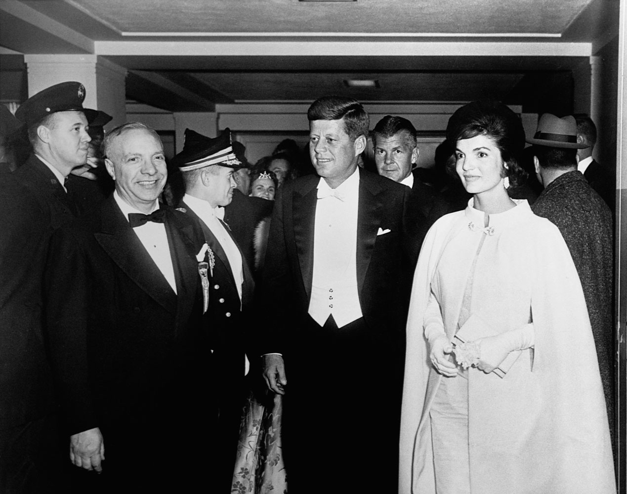 U.S. President John F. Kennedy and First Lady Jackie Kennedy at the Inaugural Ball on Jan. 20, 1961 in Washington, D.C.