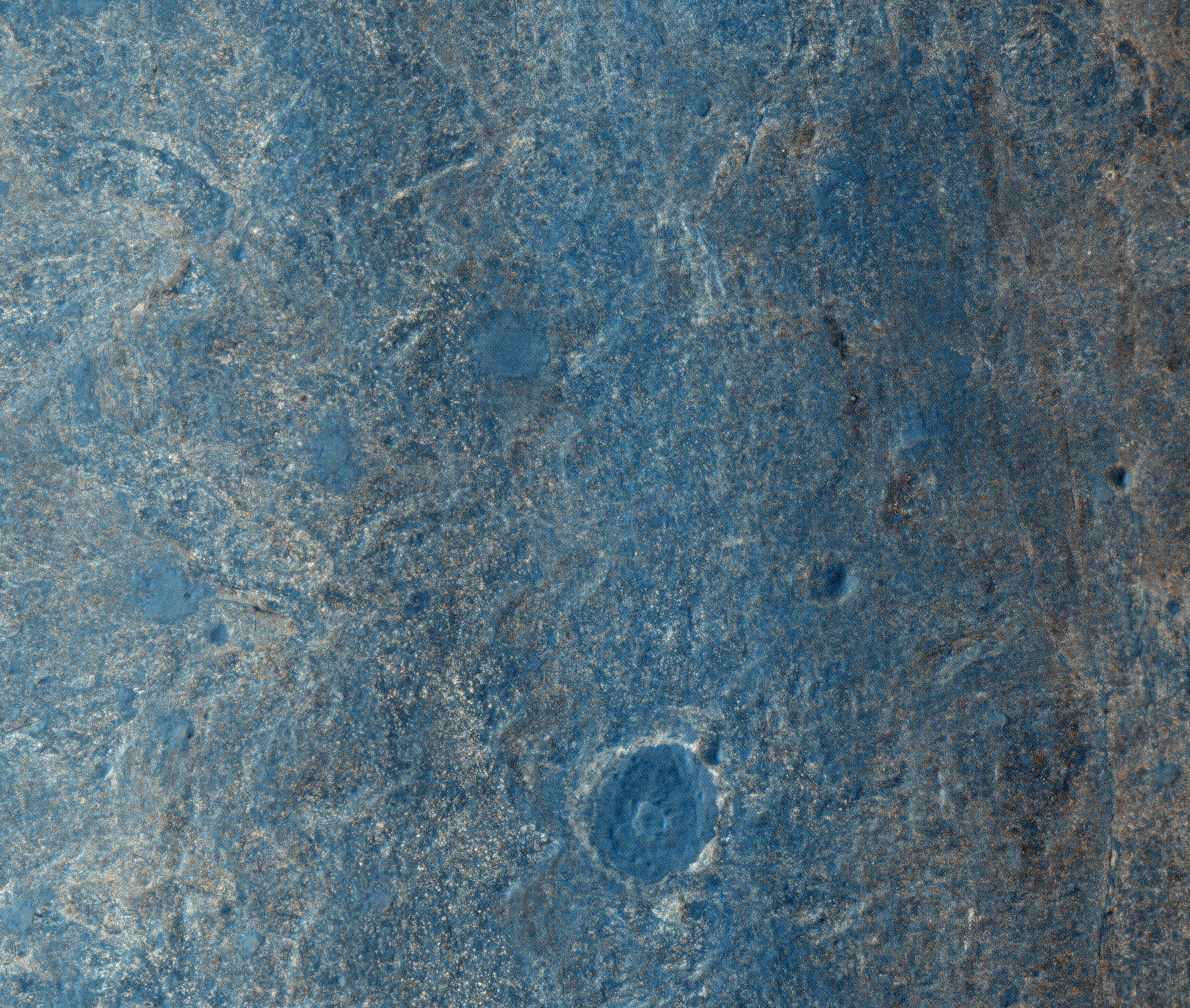 Botany Bay, relatively level ground on the surface of Mars between Cape York and Solander Point, taken by NASA's Mars Reconnaissance orbiter on July 7, 2013.
