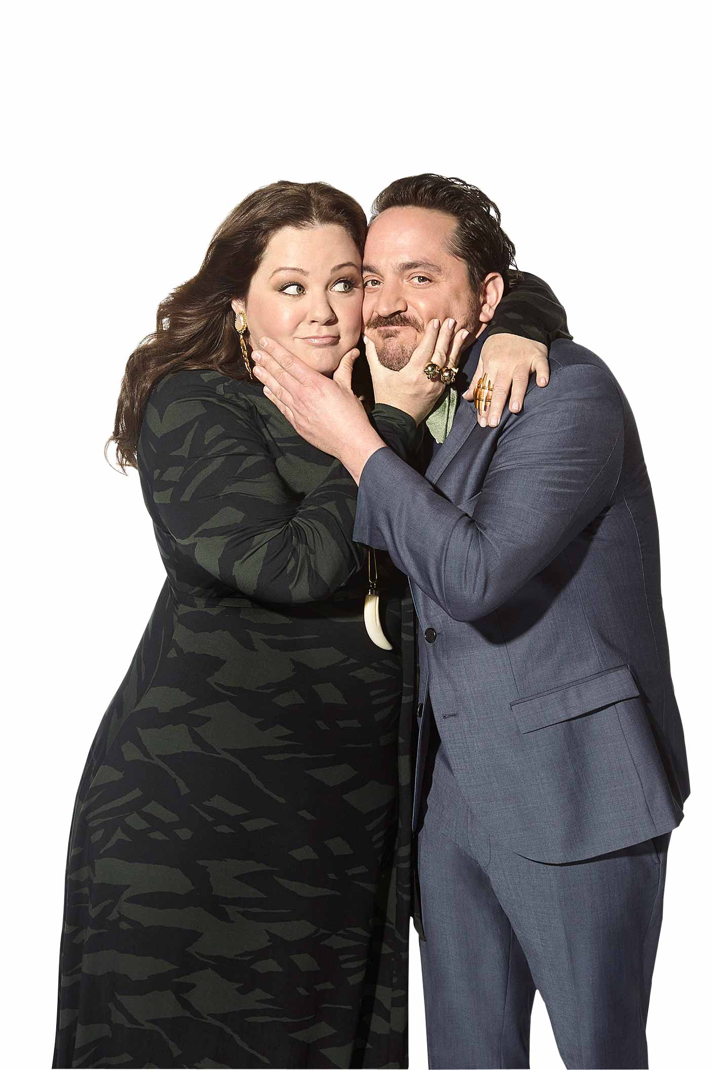 Melissa McCarthy Ben Falcone Husband and Wife Portrait