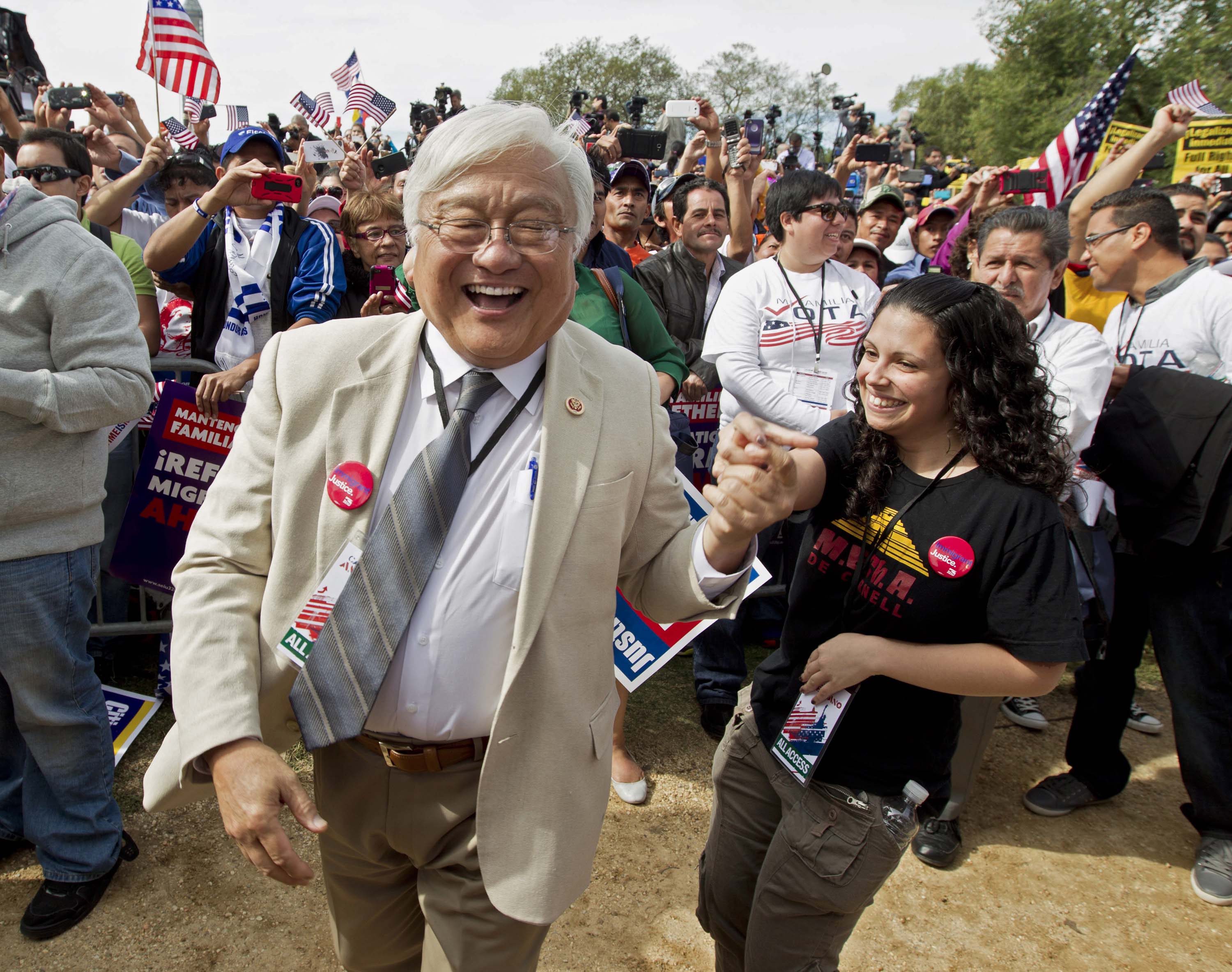 Liberal lion Mike Honda in D.C., where he has support from the Democratic establishment. He has served seven terms in Congress but faces challenges from within his own party (Jose Luis Magana—AP)