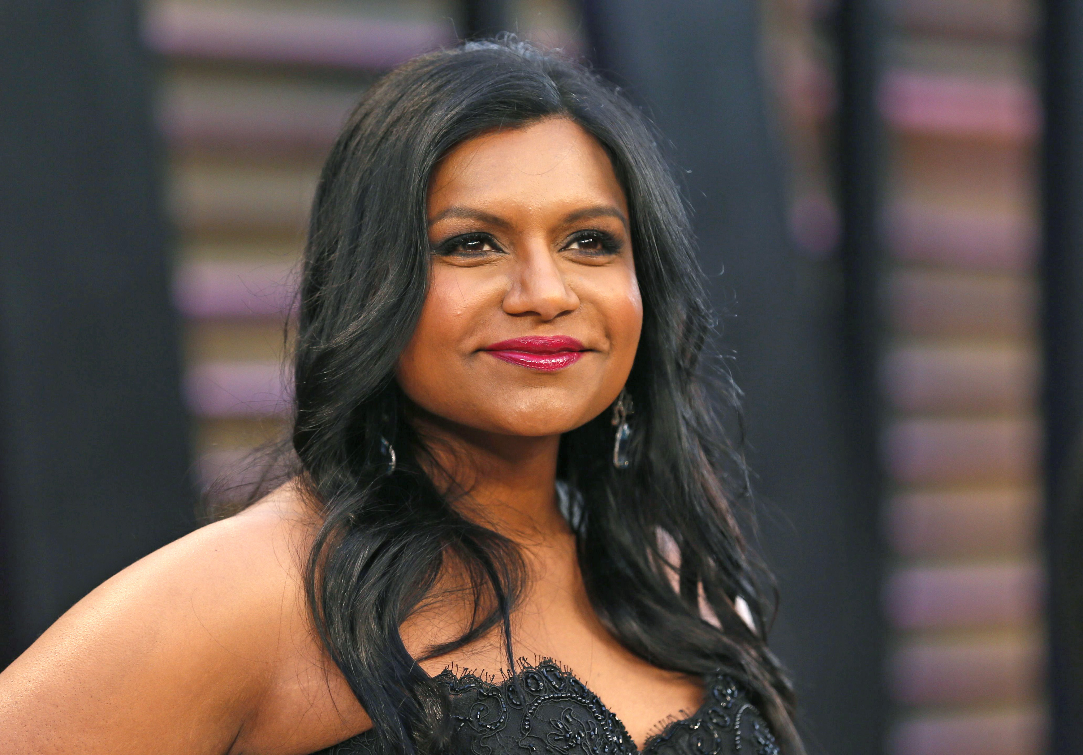 Mindy Kaling arrives at the 2014 Vanity Fair Oscars Party in West Hollywood, Calif., on March 2, 2014. (Danny Moloshok—Reuters)