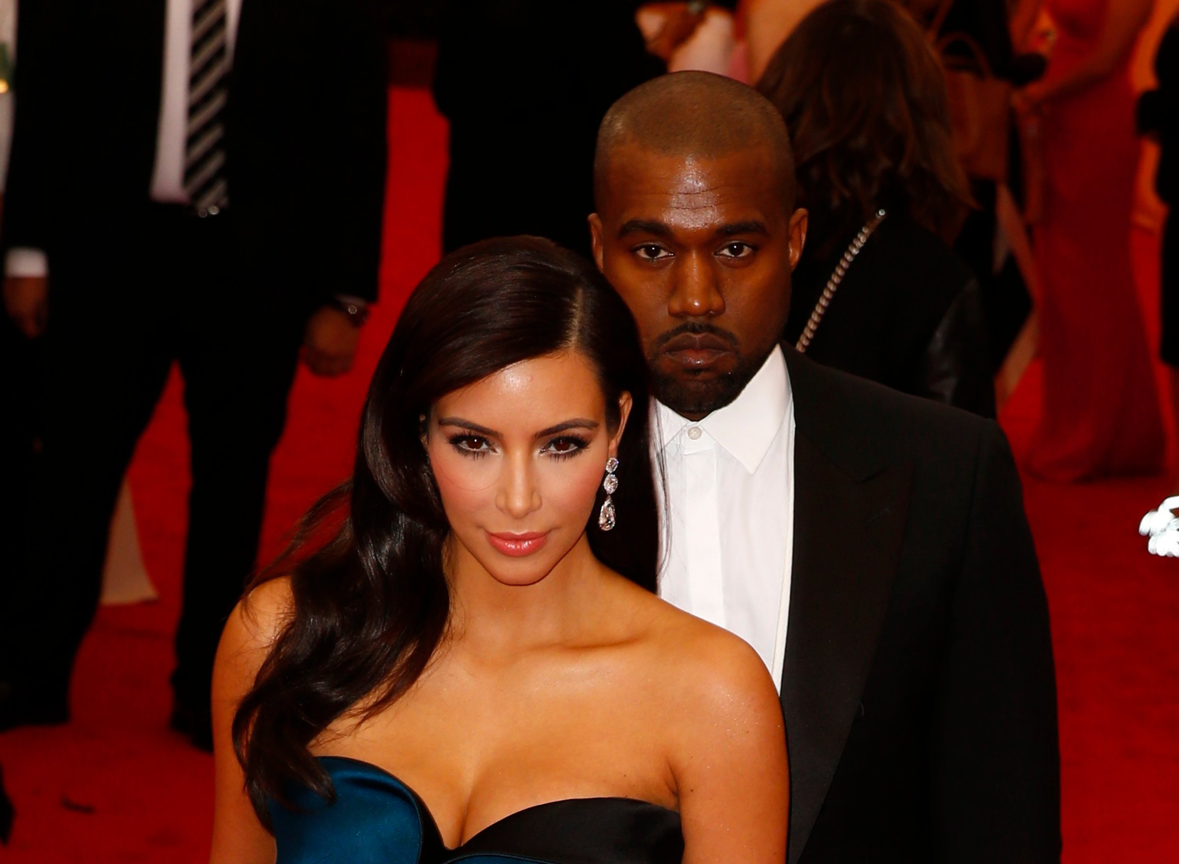 Kim Kardashian and Kanye West arrive at the Metropolitan Museum of Art Costume Institute Gala Benefit celebrating the opening of "Charles James: Beyond Fashion" in New York