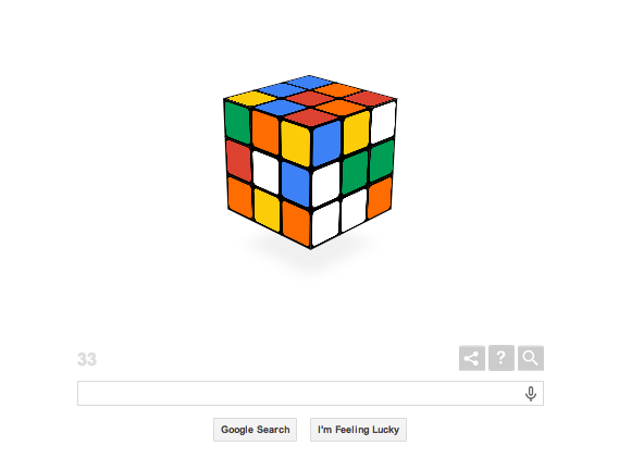 Cubo Rubik Online Google Doodle - Marketing Branding