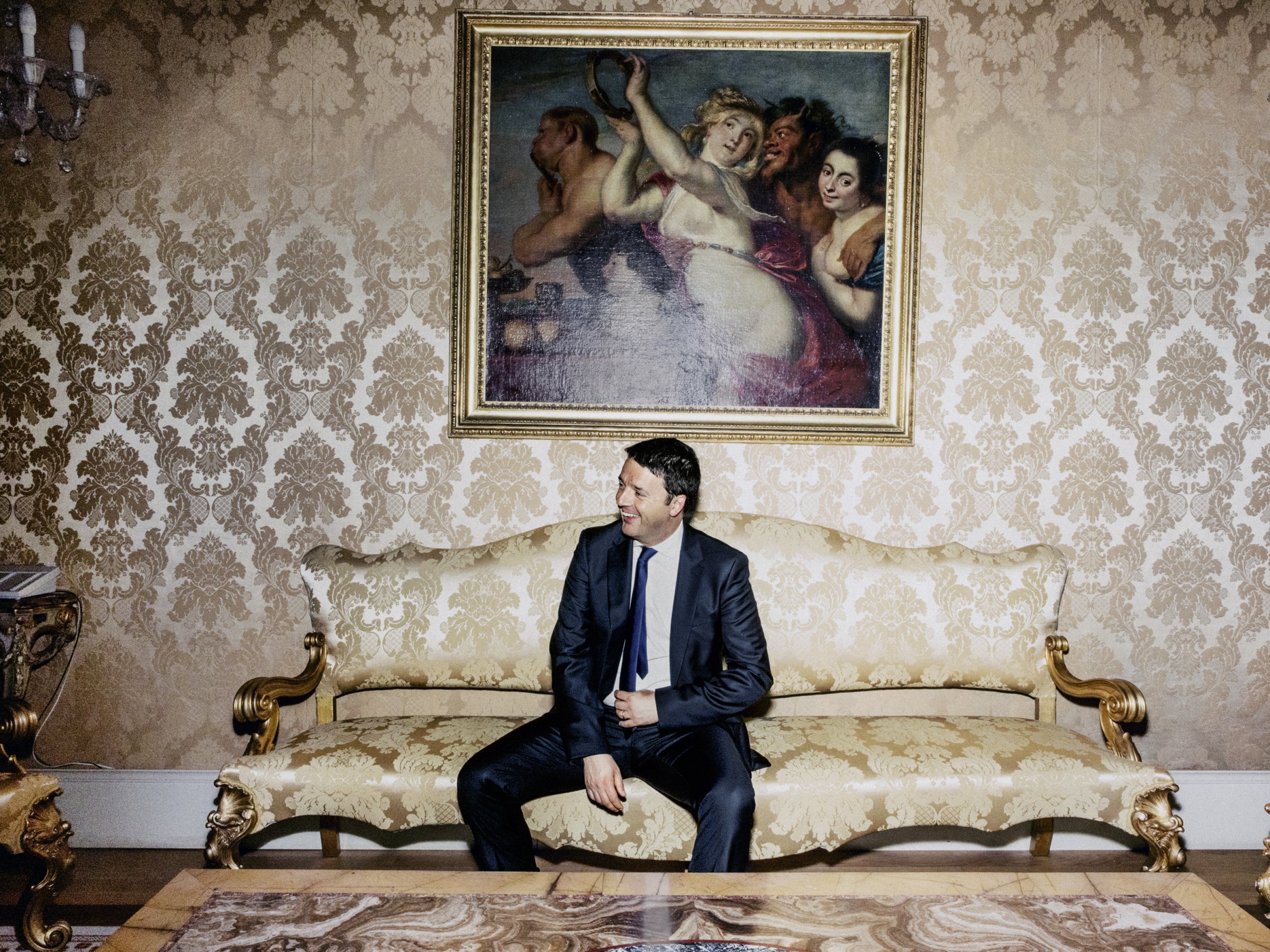 ITALY. Rome, 2014. Italian Prime Minister Matteo Renzi at Palazzo Chigi.