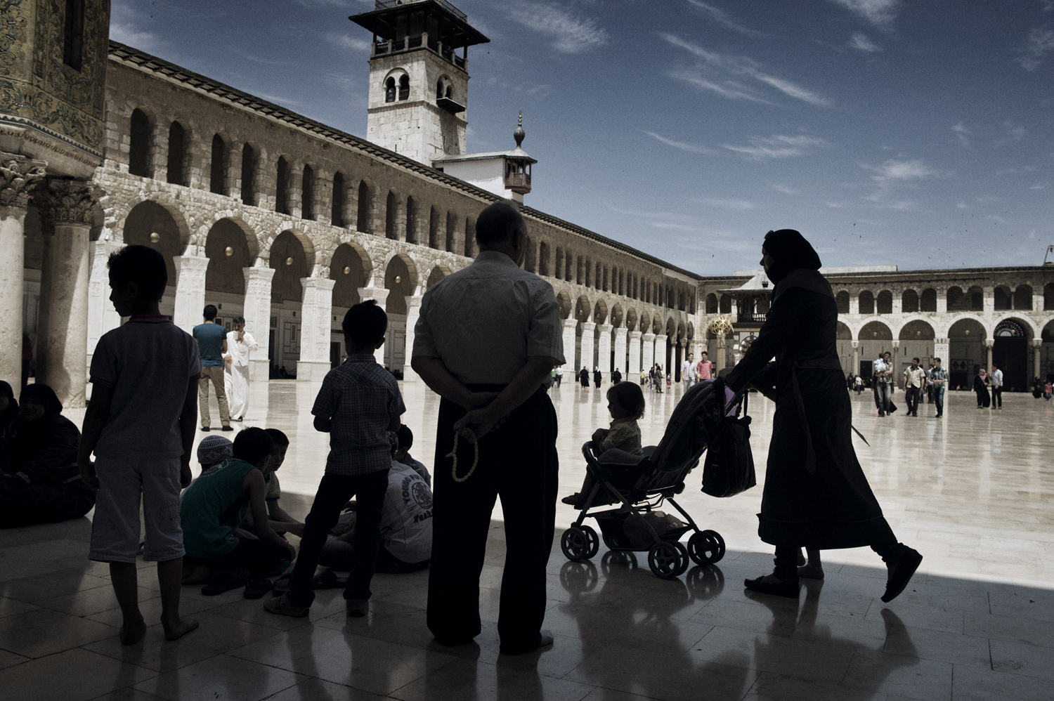 Friday morning before prayers at Damascus' Historic Umayyad Mosque, May 16, 2014.
