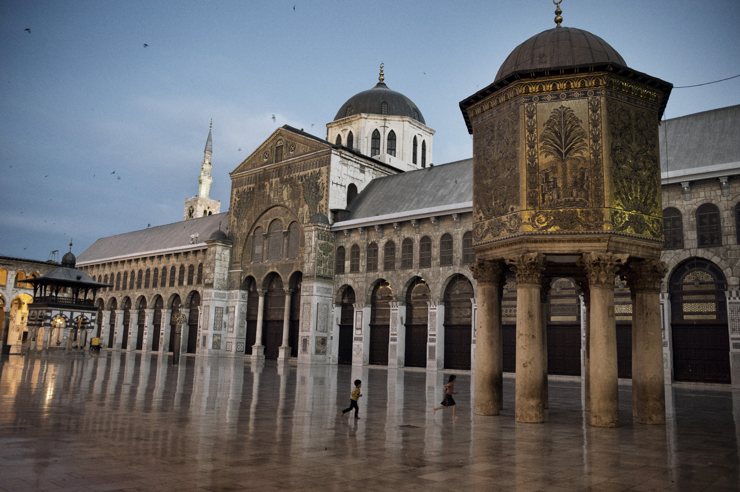 Courtyard of the Umayyad Mosque in Damascus, May 18, 2014.