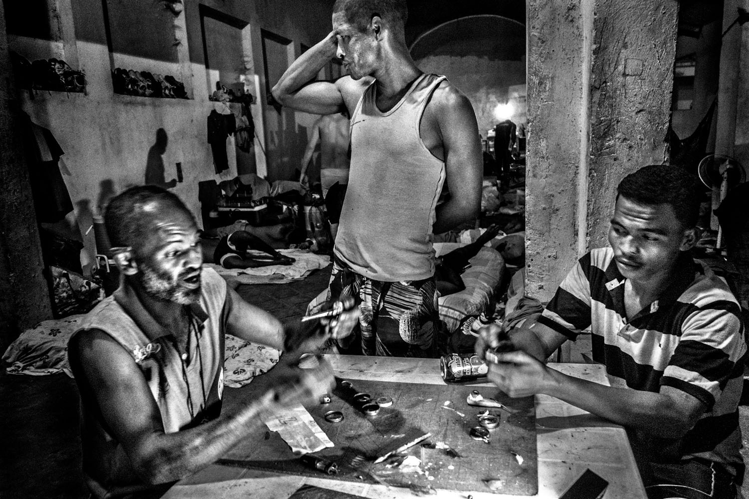 CIUDAD BOLIVAR, VENEZUELA - APRIL 2013: Prisoners preparing pipes used to smoke crack, an addictive and devasting drug derived from cocaine. (Photo by Sebastián Liste/ Reportage by Getty Images)
