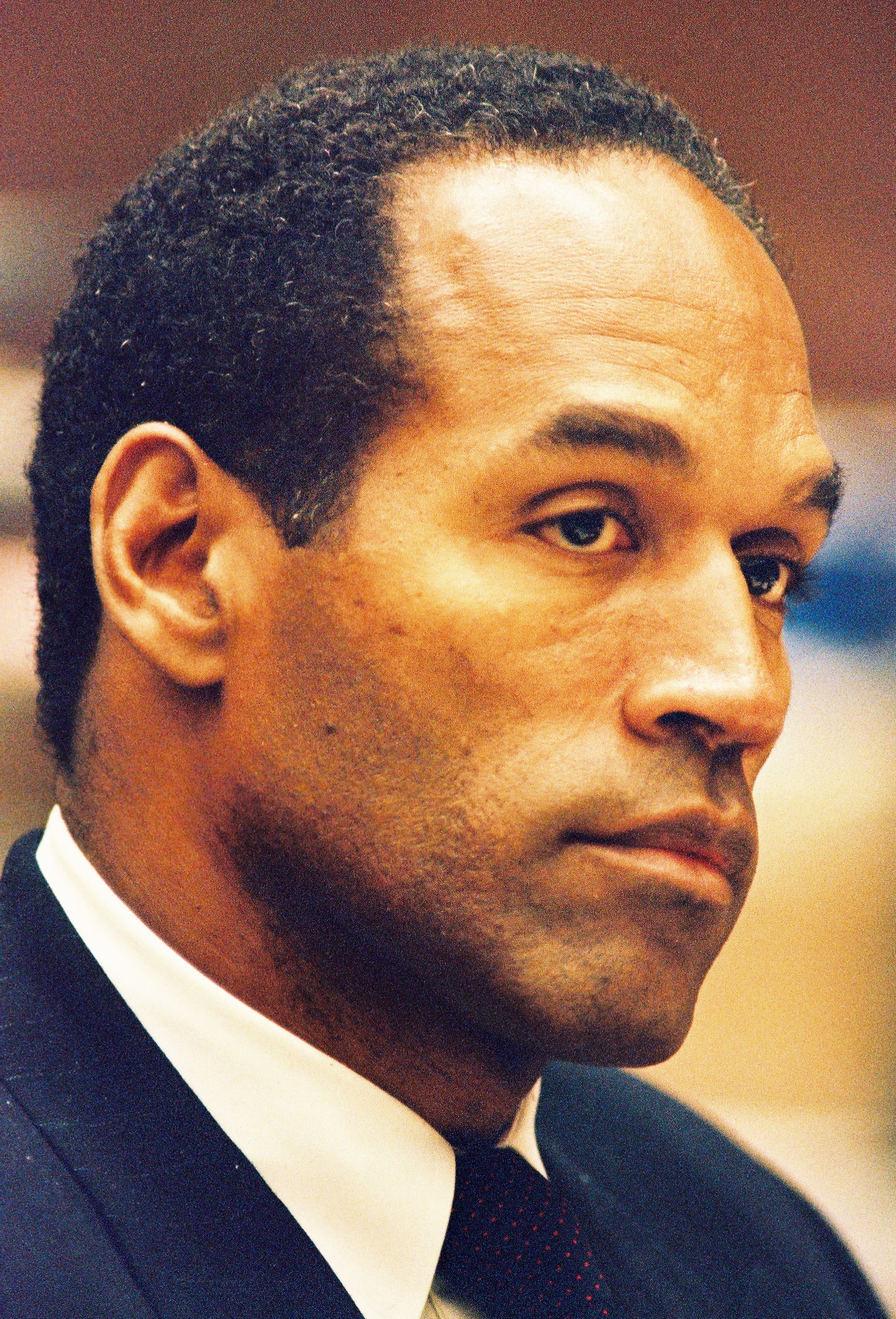 O.J. Simpson is shown during testimony in a preliminary hearing following the murders of his ex-wife Nicole Brown Simpson and her friend Ronald Goldman July 7, 1994 in Los Angeles. (Photo by Lee Celano/WireImage) (Lee Celano&mdash;WireImage)