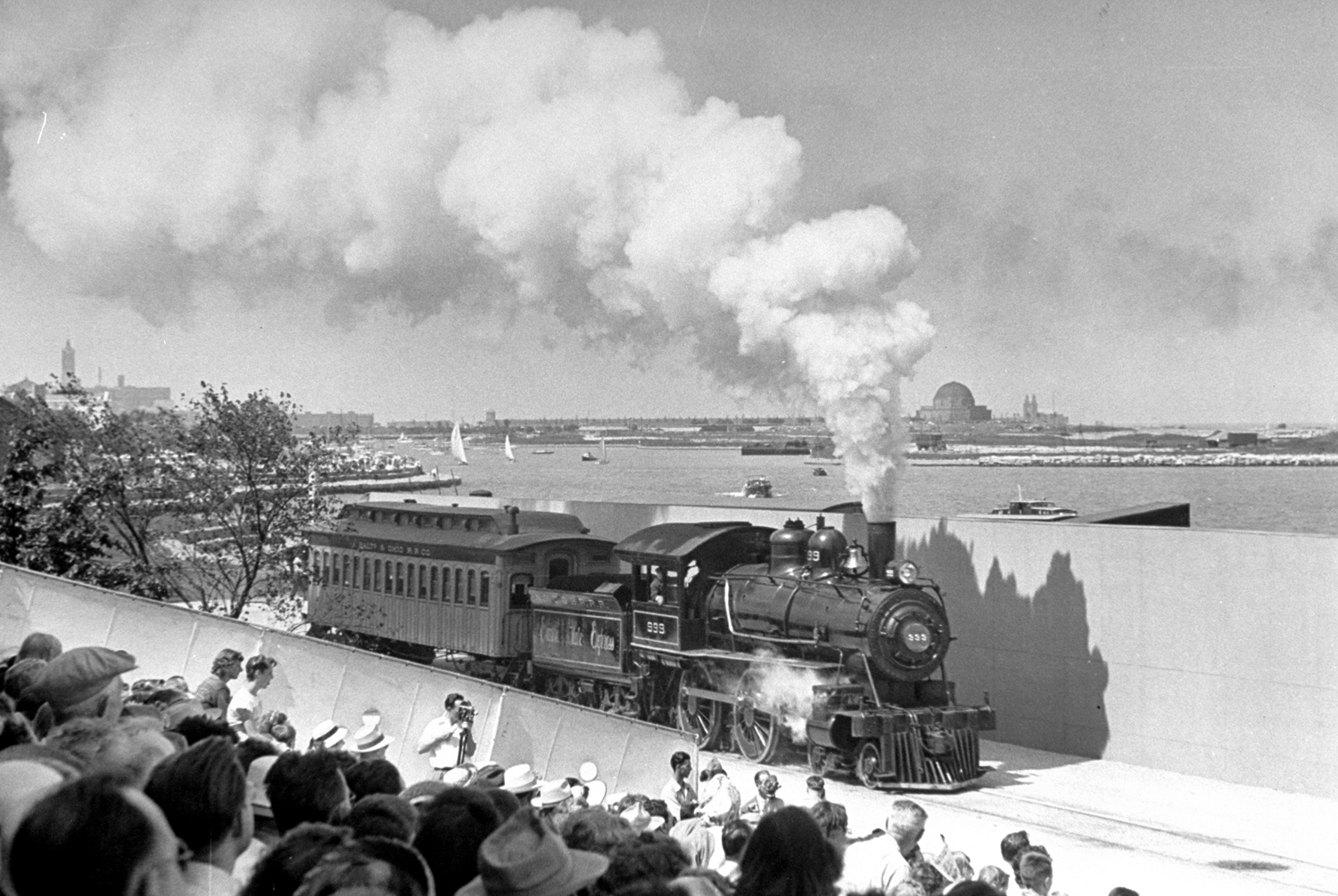 The Empire State Express at the Chicago Railroad Fair, 1948.