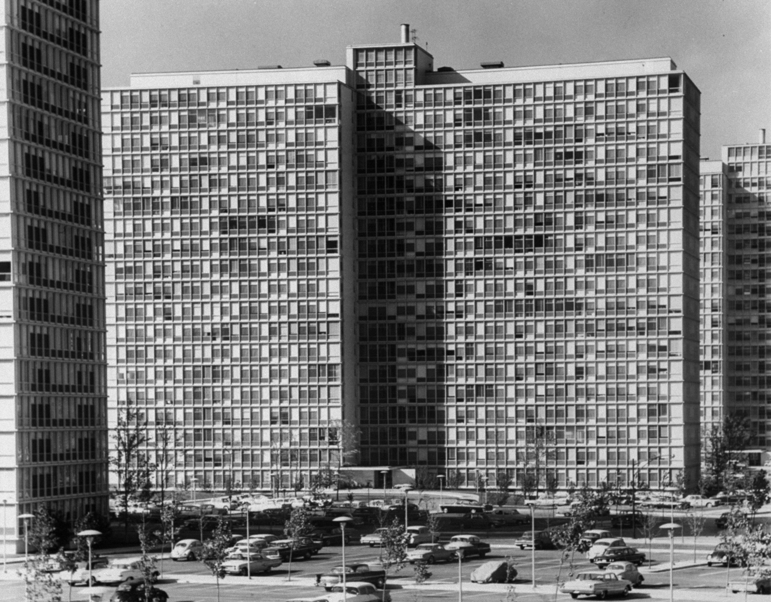 Mies van der Rohe buildings, Chicago, 1961.