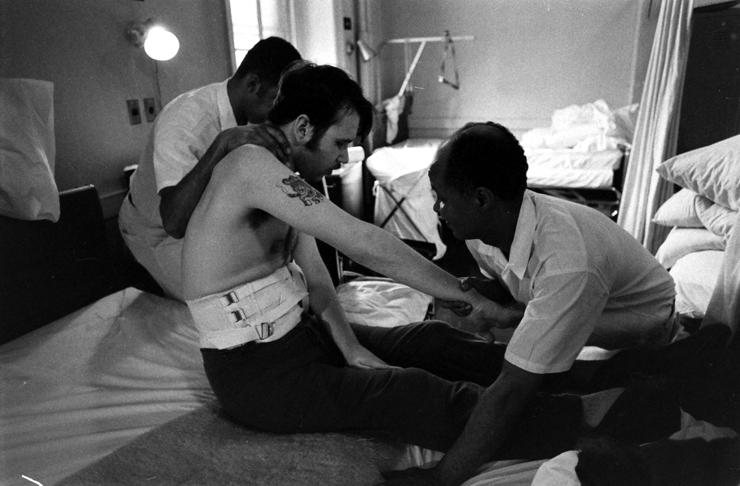 Scene from a VA hospital, The Bronx, 1970.