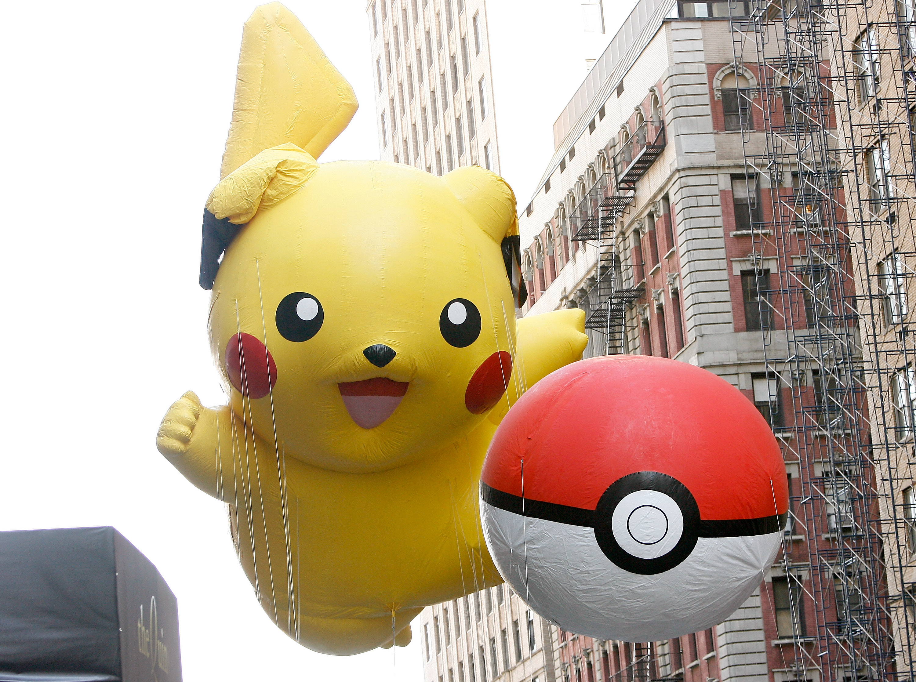 The Pikachu Pokemon balloons are seen during the 86th Annual Macy's Thanksgiving Day Parade (Mike Lawrie—Getty Images)