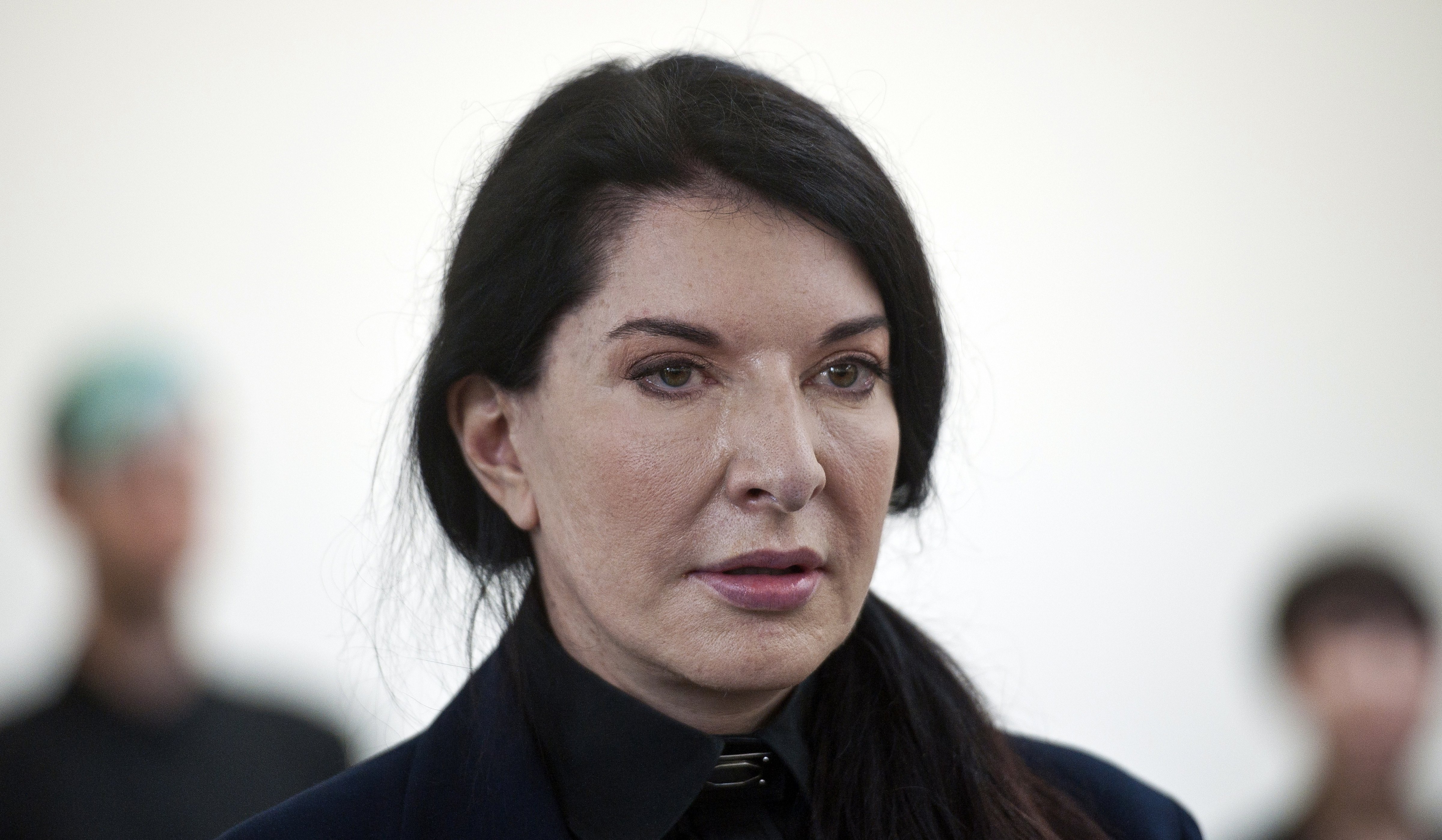 Serbian-born performance artist Marina Abramovic attends a press conference to announce her latest durational performance at the Serpentine Gallery in Hyde Park, central London on June 9, 2014. The performance will last for a total of 512 hours and will begin on June 11. (WILL OLIVER--AFP/Getty Images)