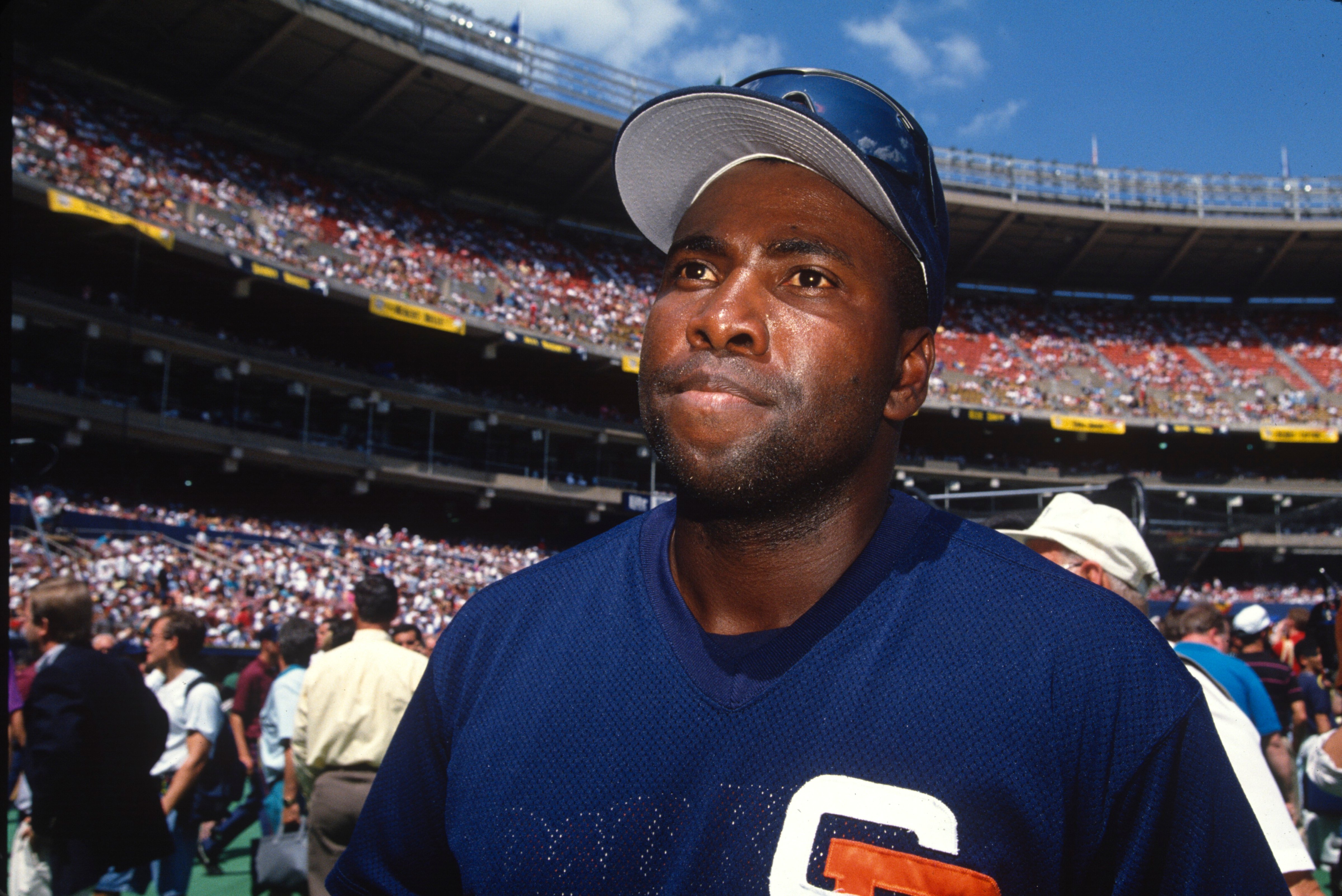 Tony Gwynn of the San Diego Padres during the 65th MLB All-Star game against the American League at Three Rivers Stadium on Tuesday, July 12, 1994 in Pittsburgh, Pennsylvania. (Rich Pilling—MLB Photos/Getty Images)