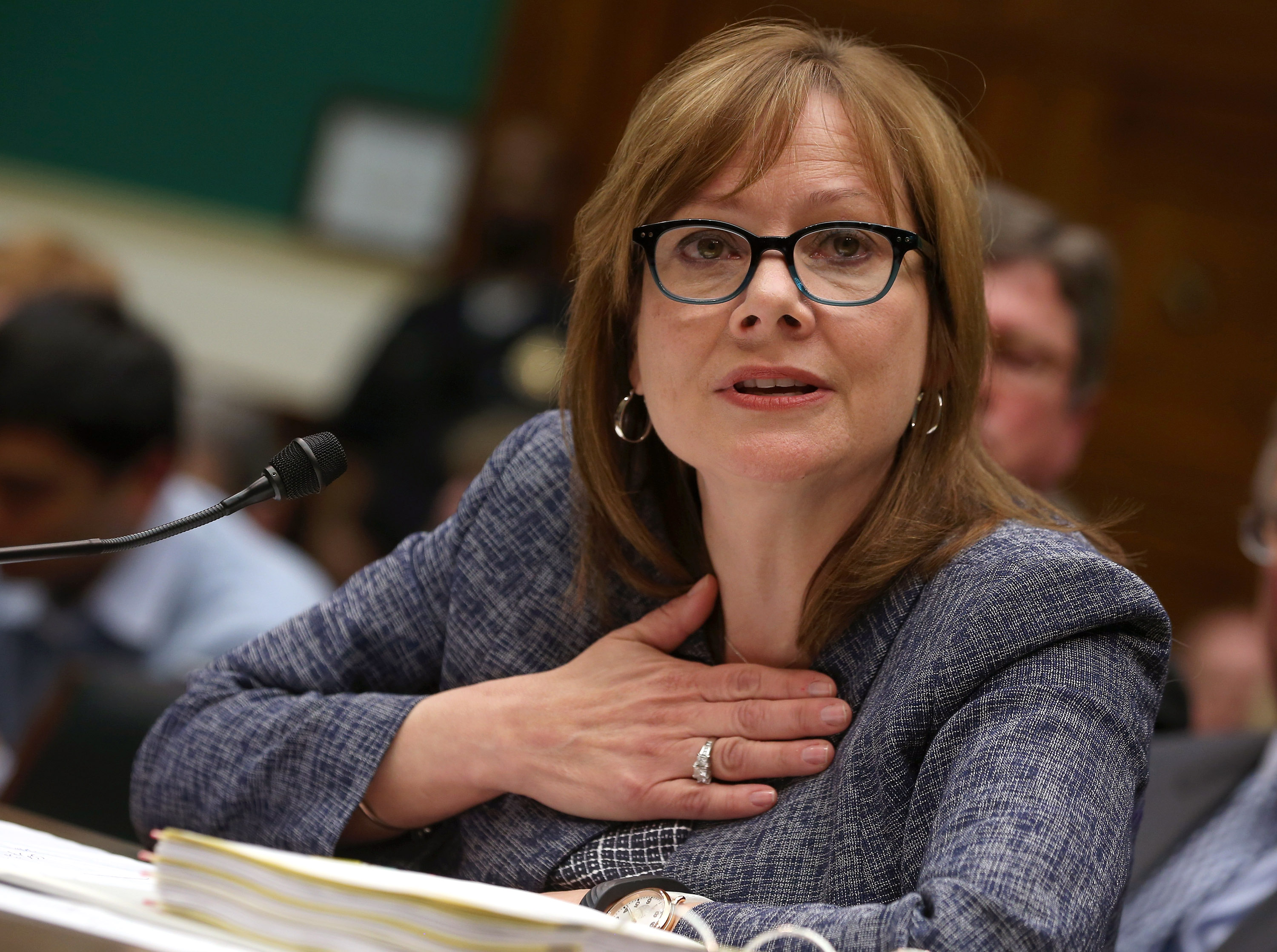 General Motors Company CEO Mary Barra testifies during a House Energy and Commerce Committee hearing on Capitol Hill, on April 1, 2014 in Washington, DC. (Mark Wilson&mdash;Getty Images)