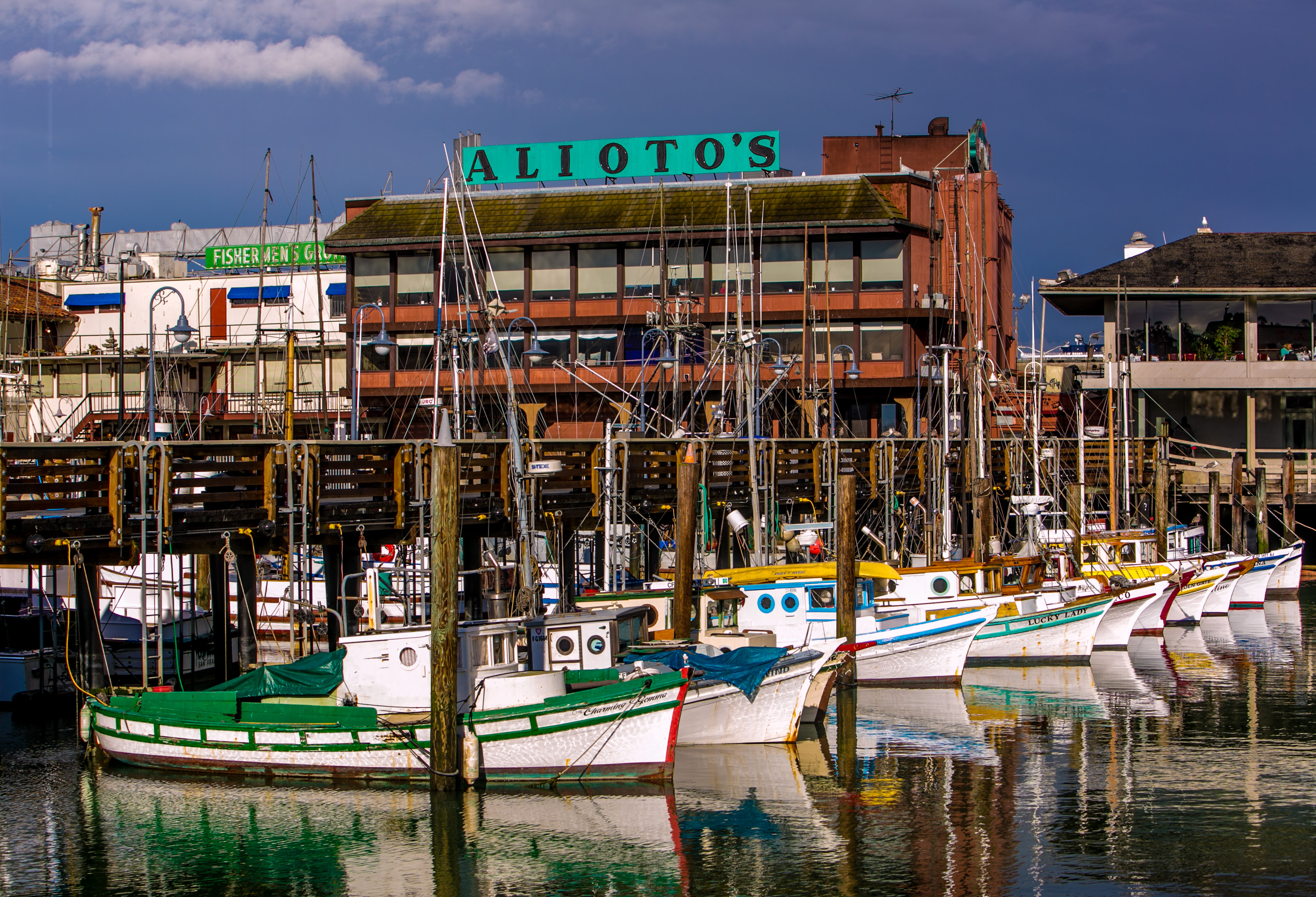 Fishing boats are docked at Fisherman's Wharf on April 1, 2014, in San Francisco, California. (George Rose /Getty Images)