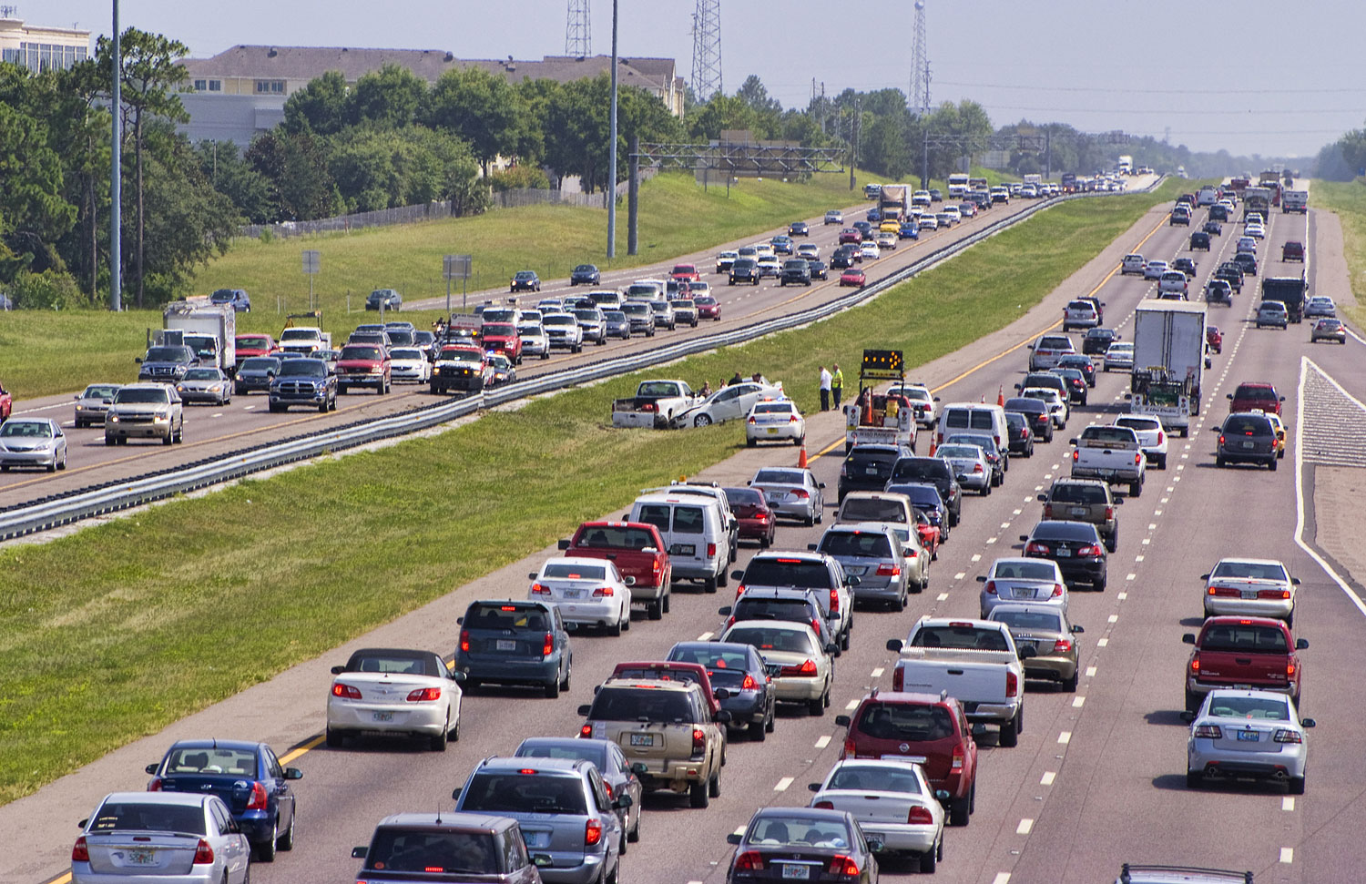 Traffic on the I-4 Interstate Highway in Florida. According to a study by Real Estate blog Movoto, Florida ranks as the most stressful state in America. (Getty Images)