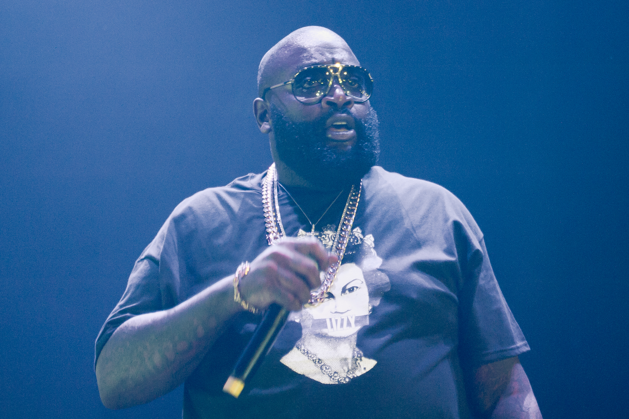 Rick Ross performs on stage at The Roundhouse on May 18, 2014 in London, United Kingdom. (Joseph Okpako--Redferns via Getty Images)