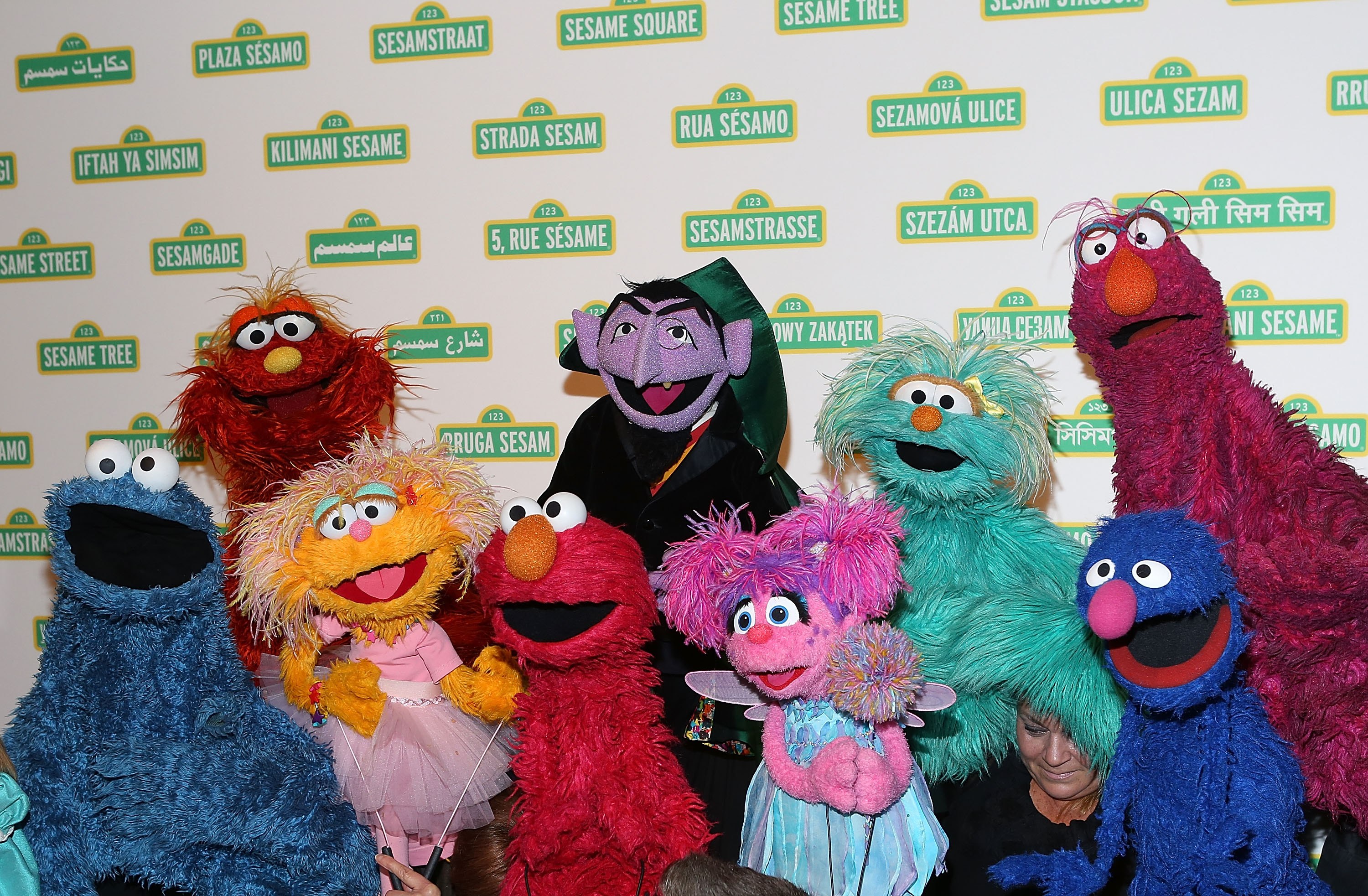 Many of the Sesame Street characters at the 12th annual Sesame Workshop Benefit Gala at Cipriani 42nd Street on May 28, 2014 in New York City. (Robin Marchant&mdash;Getty Images)